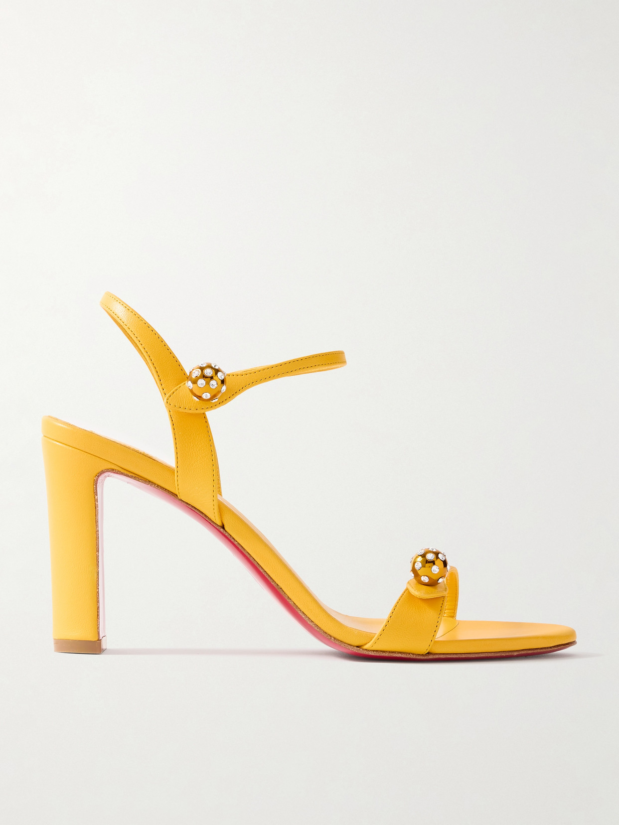 Christian Louboutin Womens Pollen Atmospheria 85 Leather Courts In Yellow