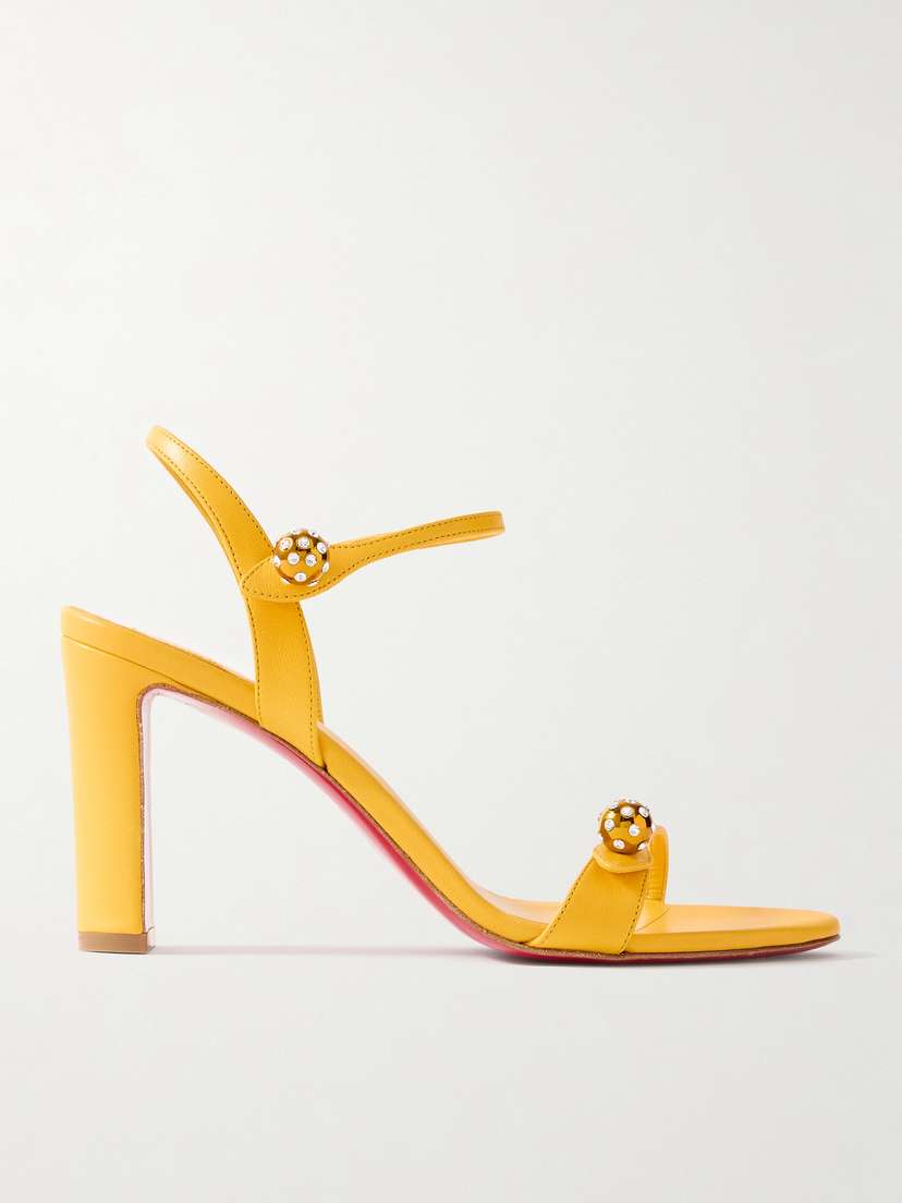 Christian Louboutin Atmospheria 85 Embellished Leather Sandals
