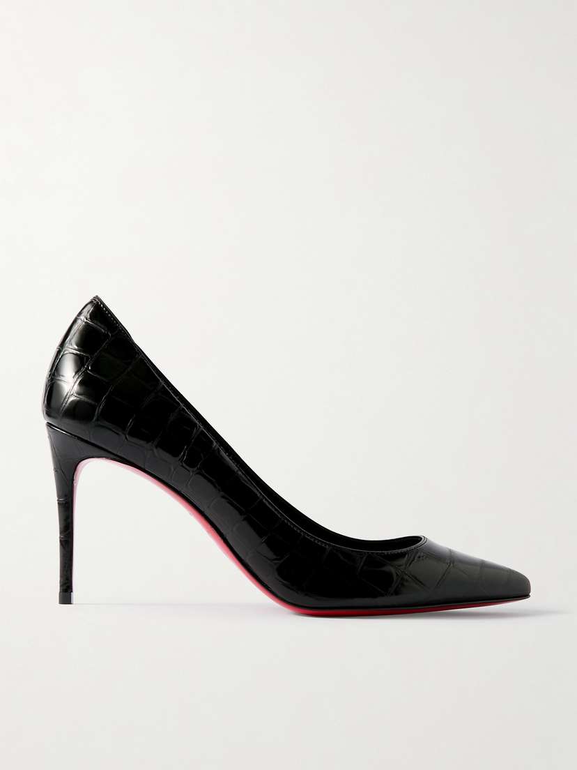Christian Louboutin Croc-effect Patent-leather Pumps
