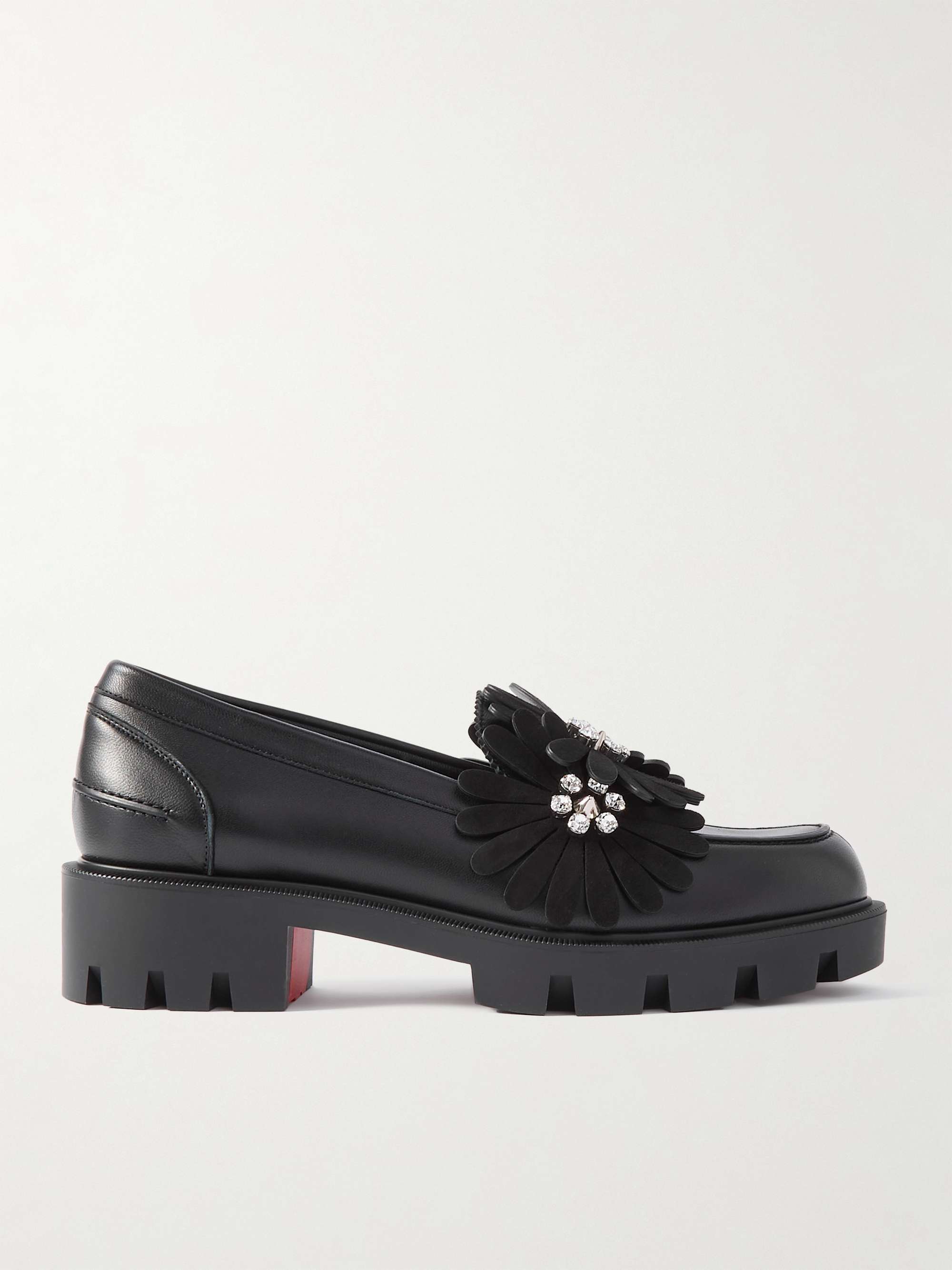 Mocassins en cuir a ornements Flora CHRISTIAN LOUBOUTIN pour femme NET A PORTER
