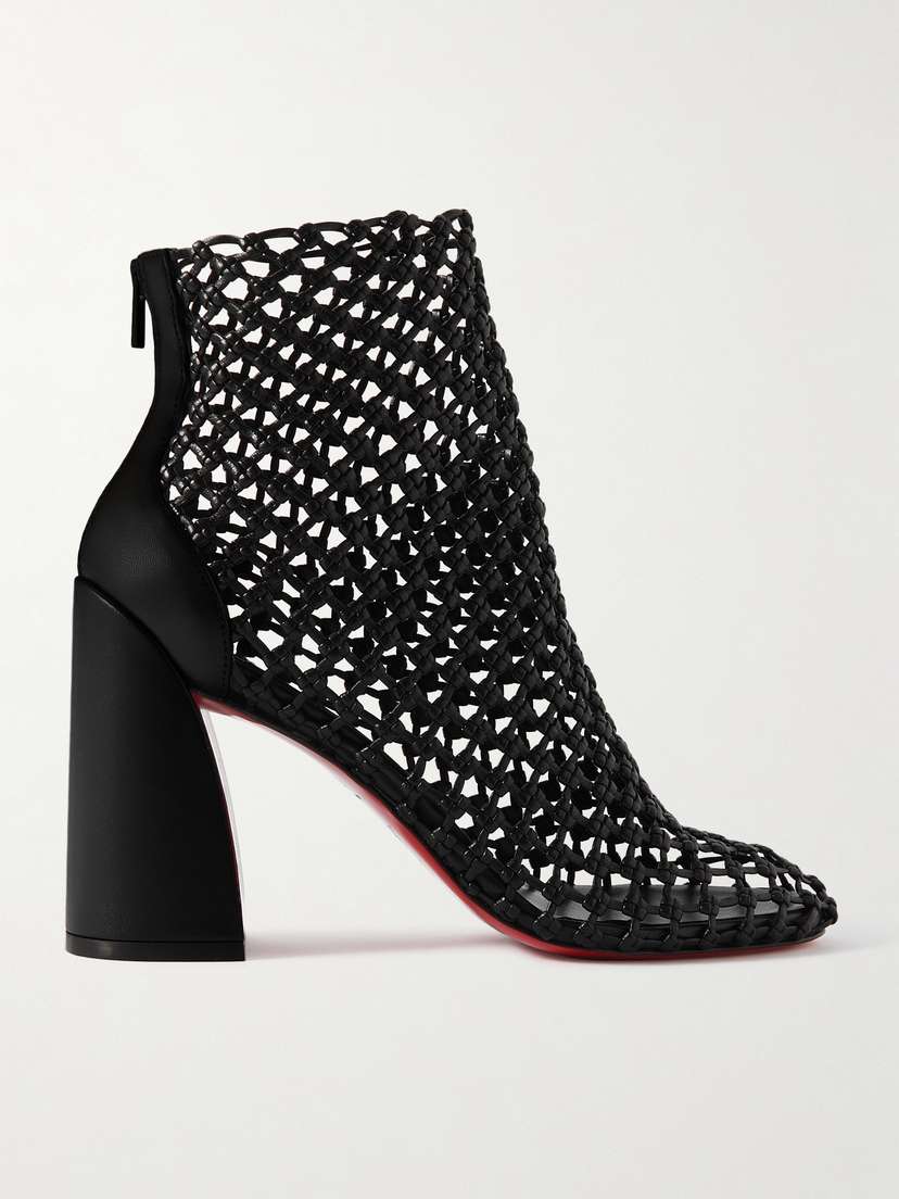 Christian Louboutin Porlibooty Woven Leather Boots