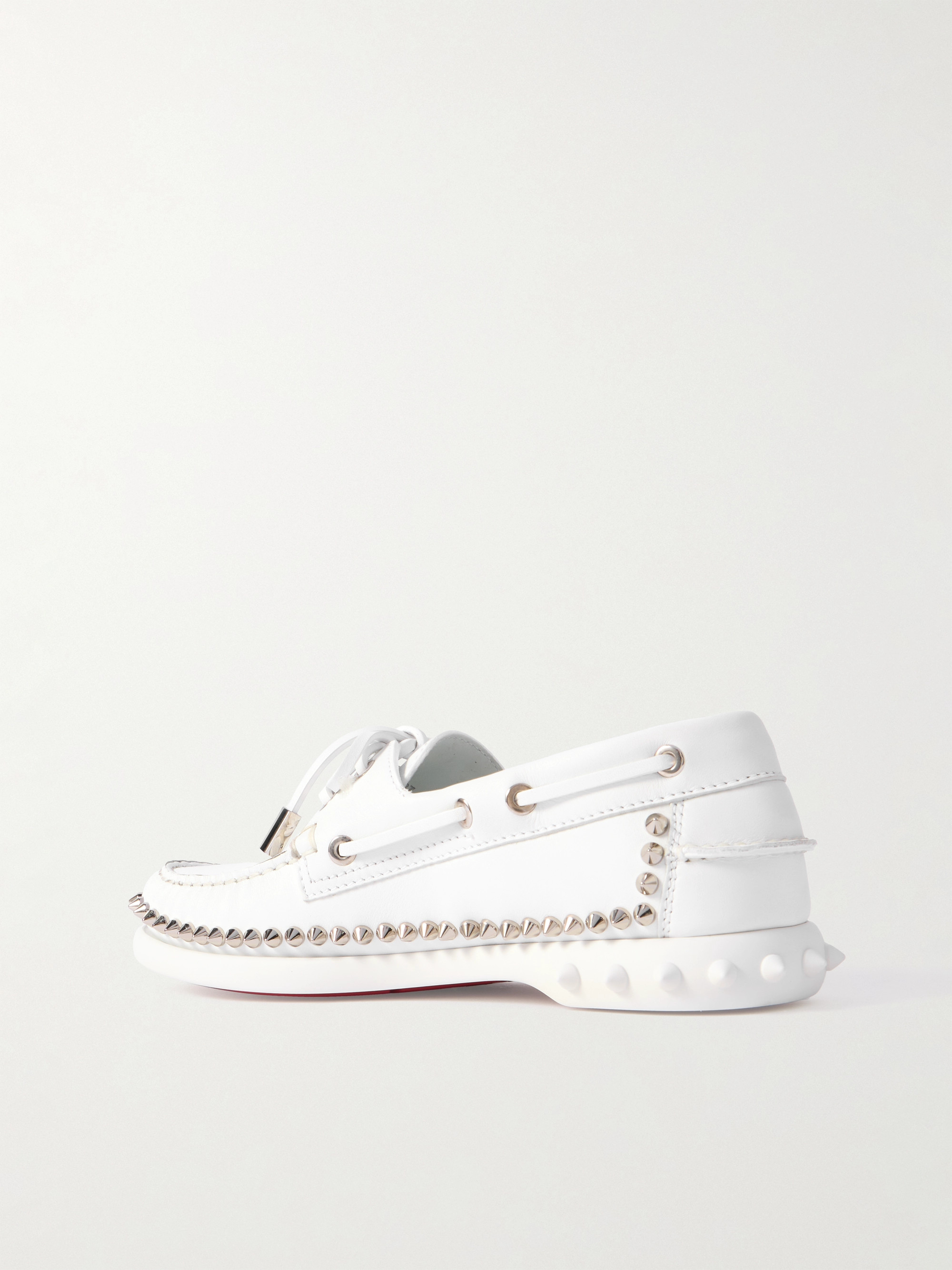 CHRISTIAN LOUBOUTIN Gerockel studded leather boat shoes
