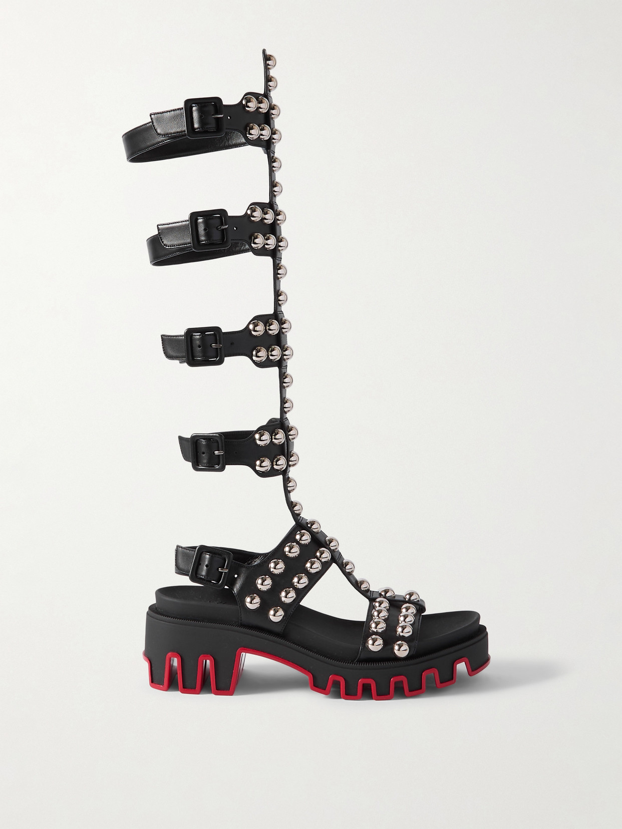 Christian Louboutin Gladiadune Heeled Gladiator Sandals In Black