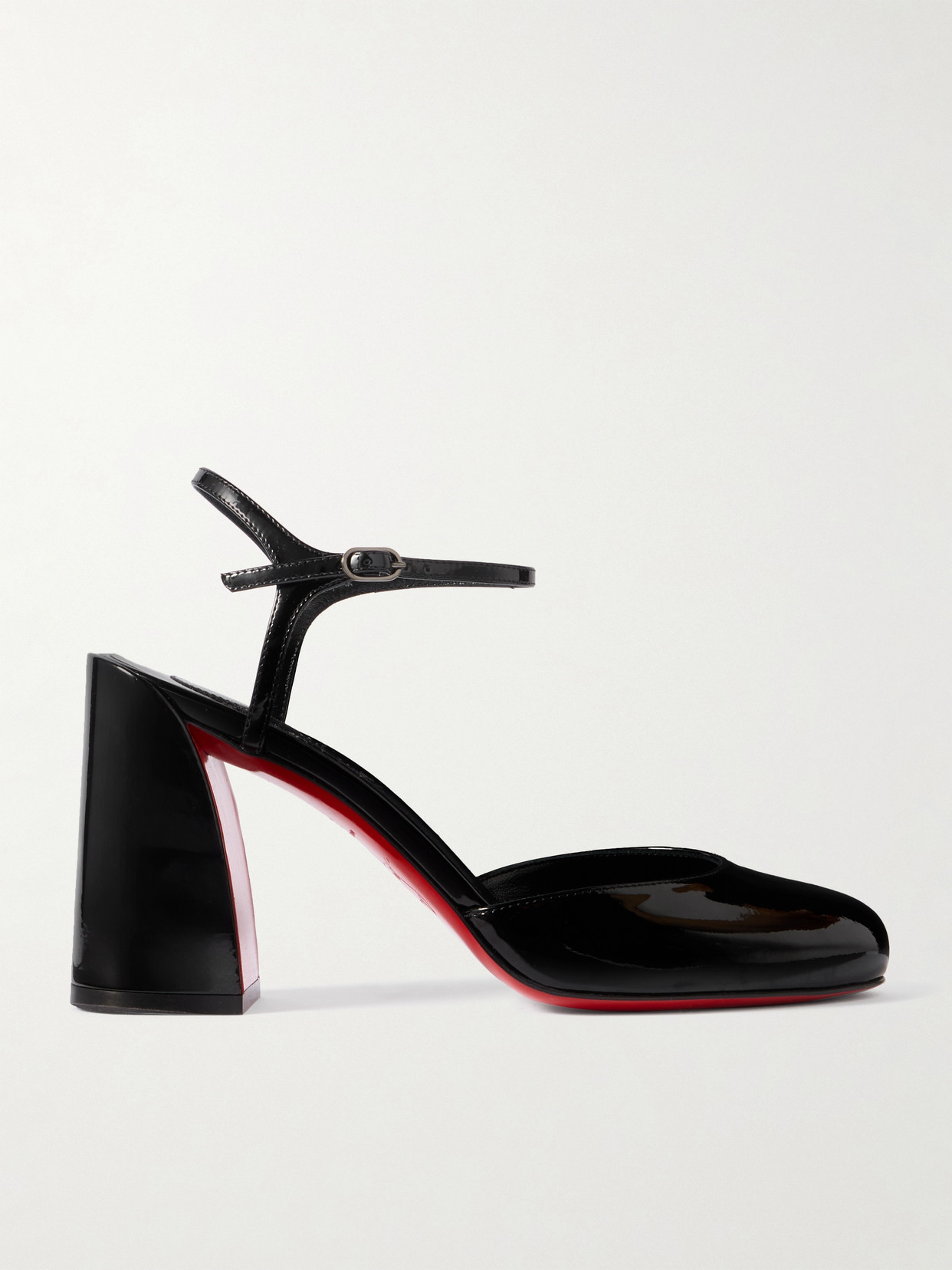 Christian Louboutin - Jane 85 Patent-leather Pumps - Black