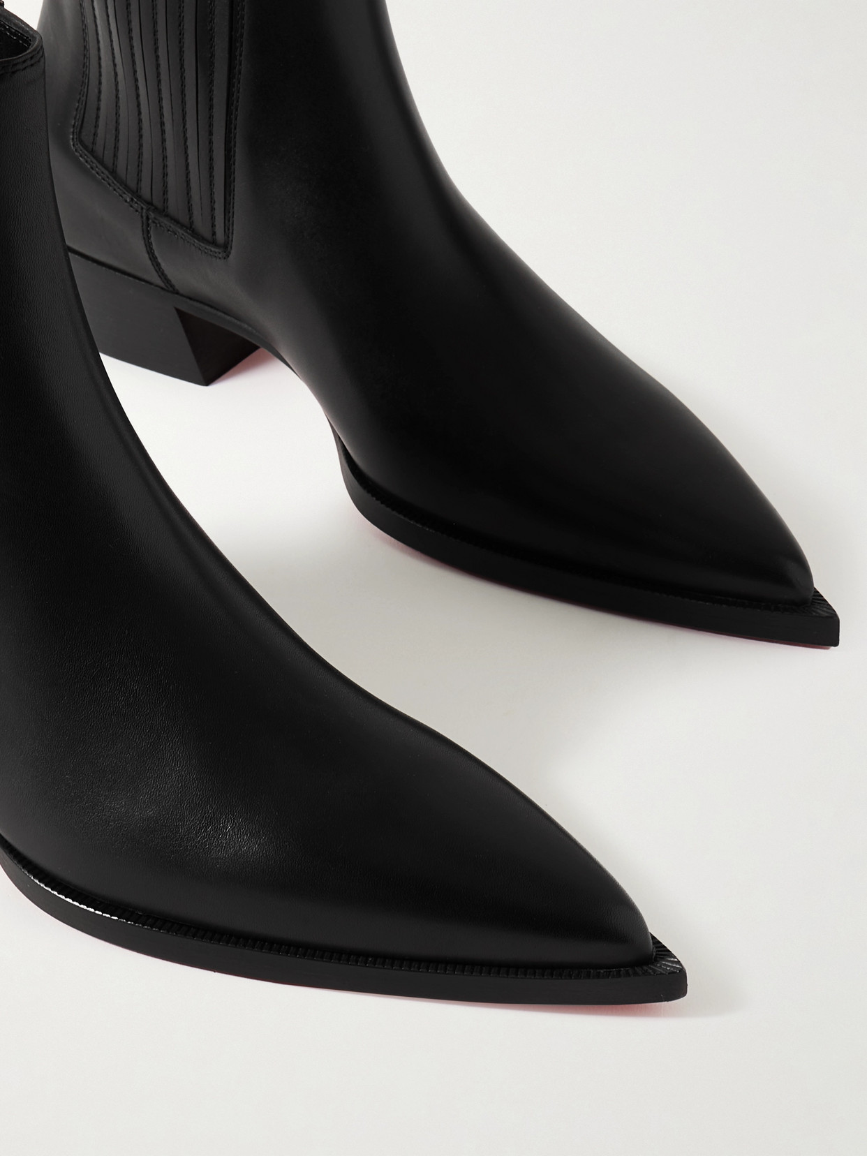CHRISTIAN LOUBOUTIN CHELIVISS 35 LEATHER CHELSEA BOOTS