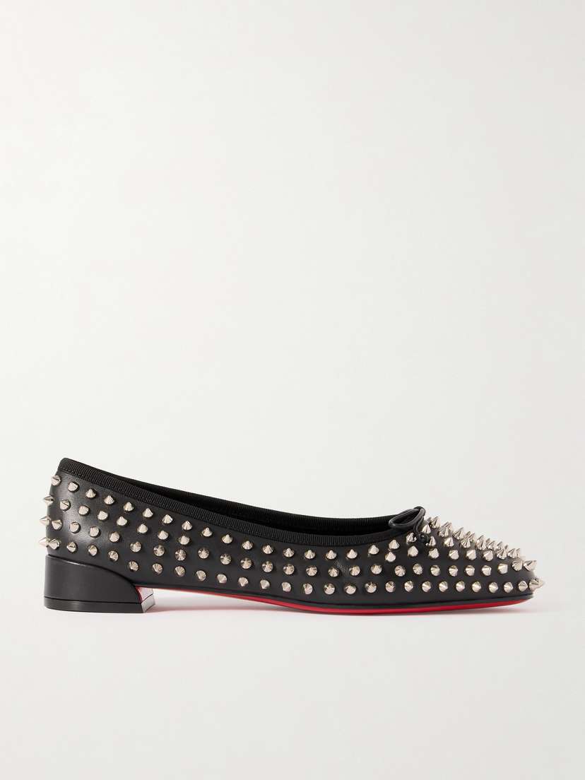 Christian Louboutin Sweetie Jane Studded Leather Ballet Flats