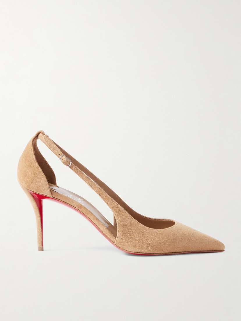 Christian Louboutin Apostrophatoric 80 Cutout Suede Pumps