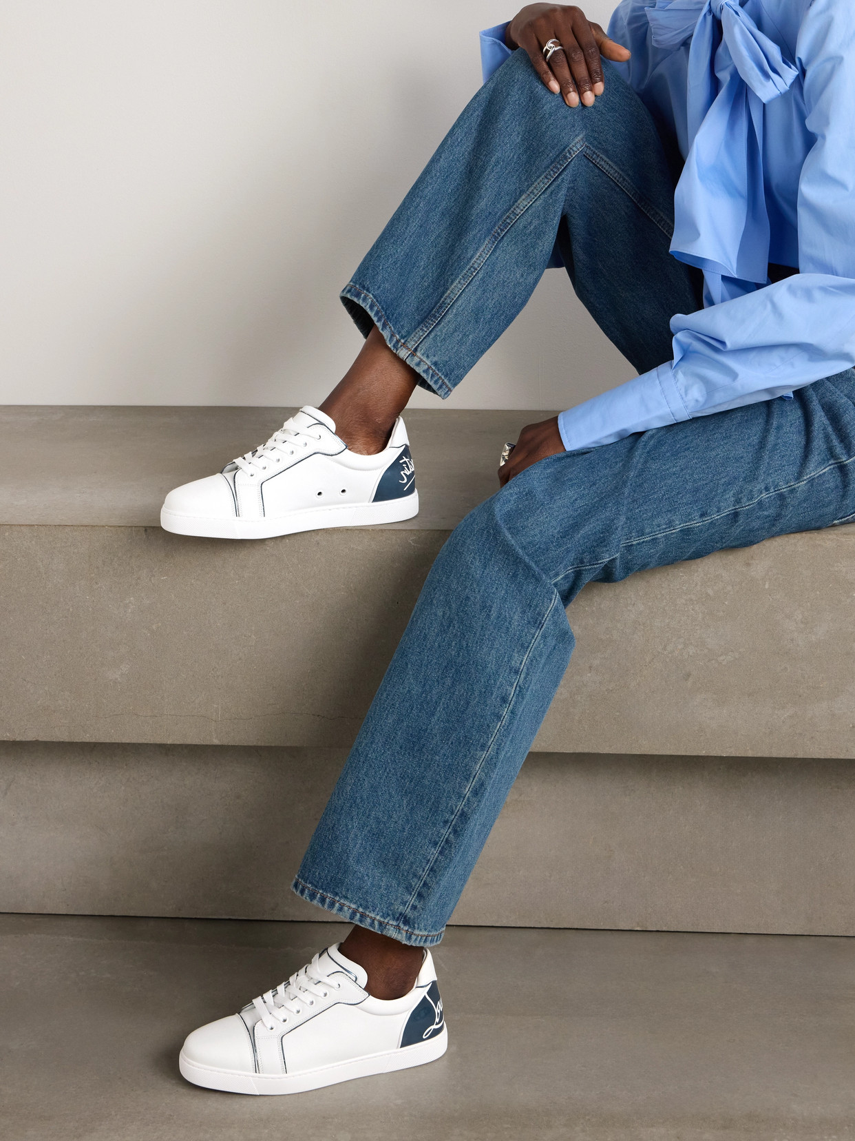 Christian Louboutin Fun Viera Low Top Sneaker In White