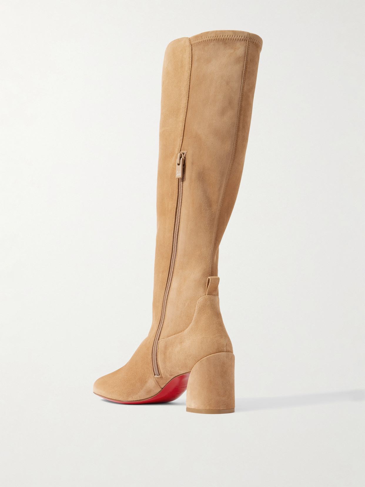 Christian Louboutin Jane Botta 55 Suede Knee Boots In Brown