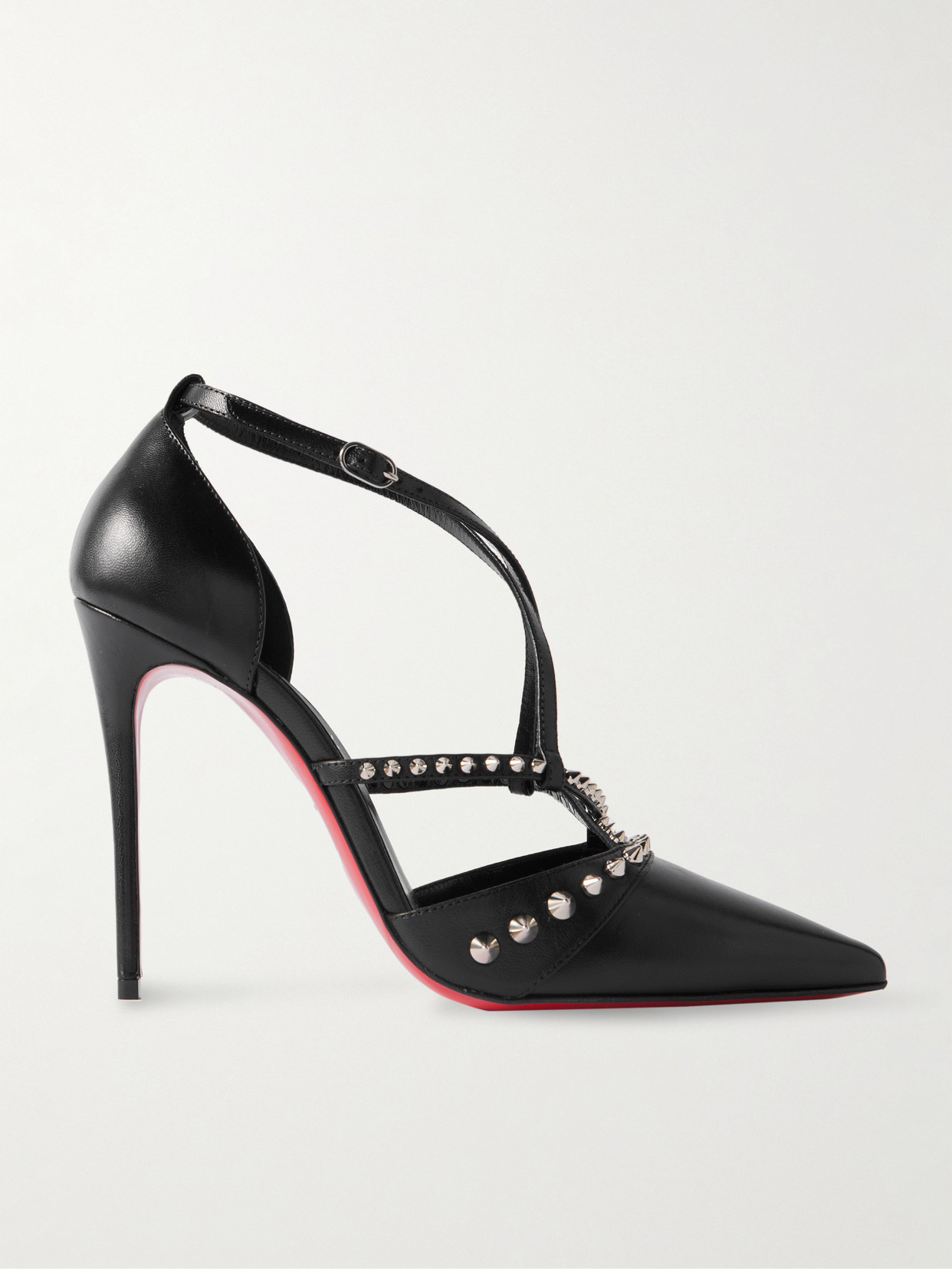 CHRISTIAN LOUBOUTIN TATOOSHKA 100 SPIKED LEATHER PUMPS