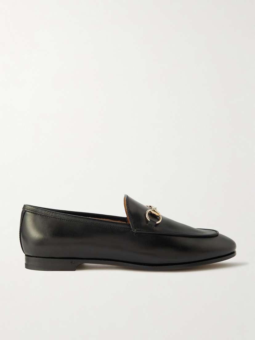 Gucci Jordaan Horsebit-detailed Leather Loafers