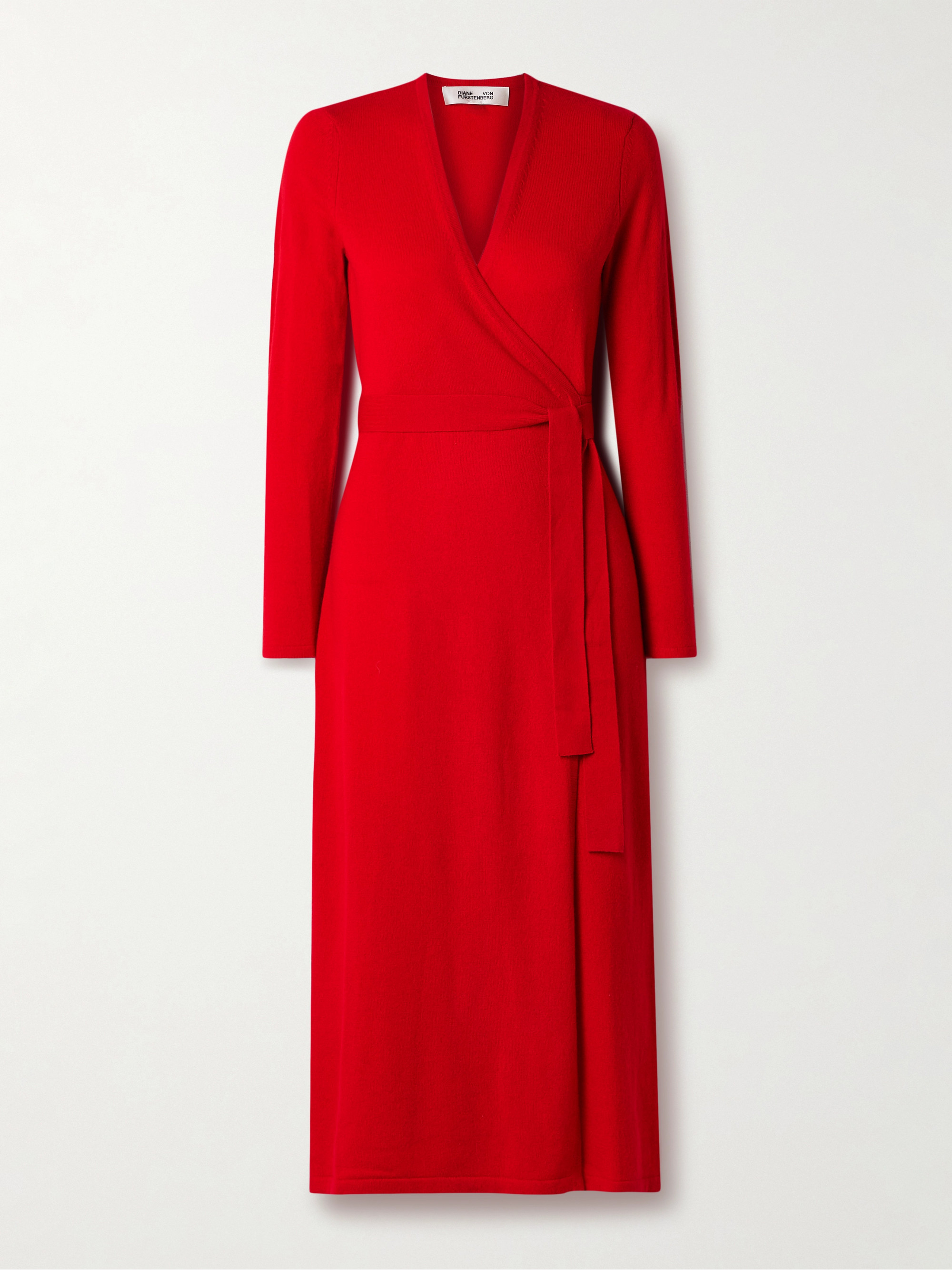 Diane von Furstenberg Astrid wool and cashmere-blend midi wrap dress