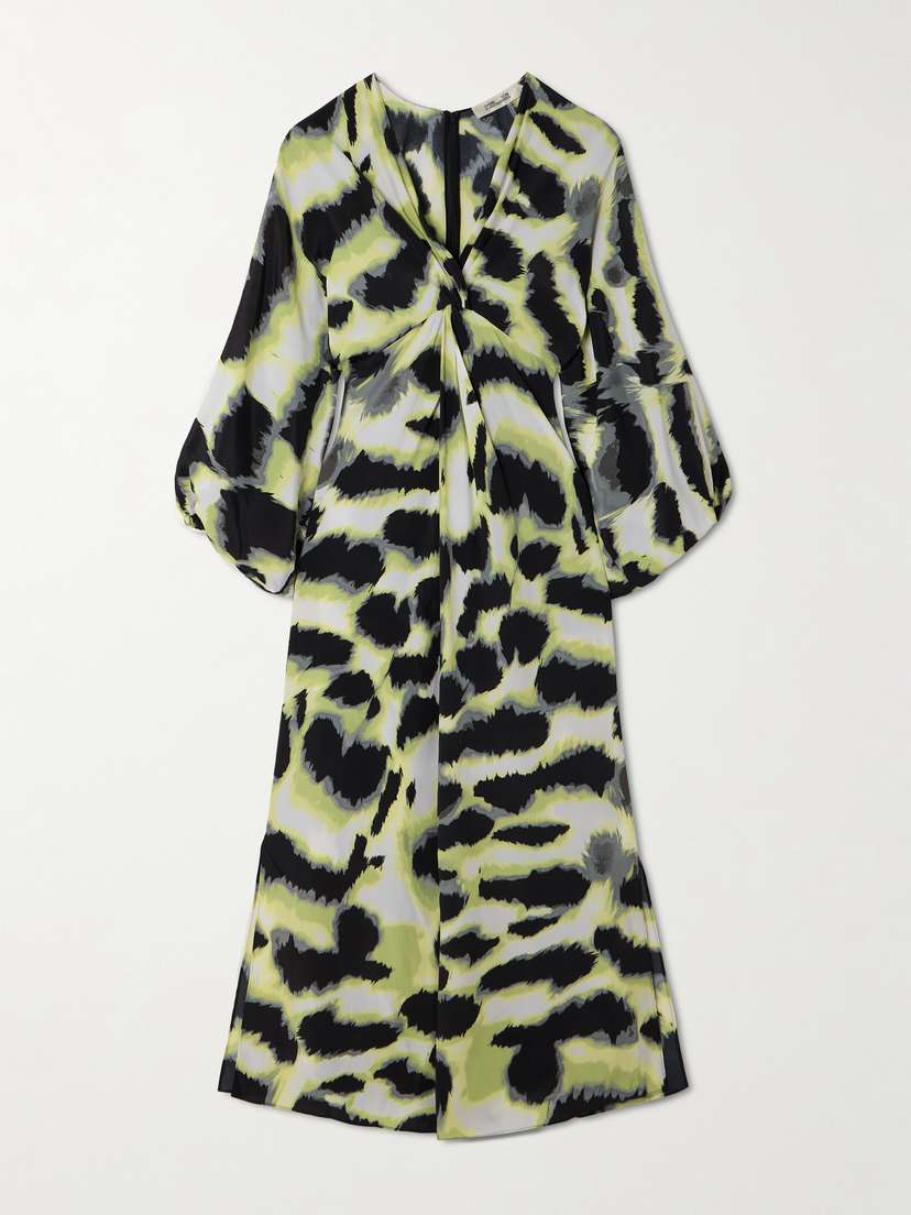Diane von Furstenberg Kason Tie-dyed Crepe De Chine Maxi Dress - x large