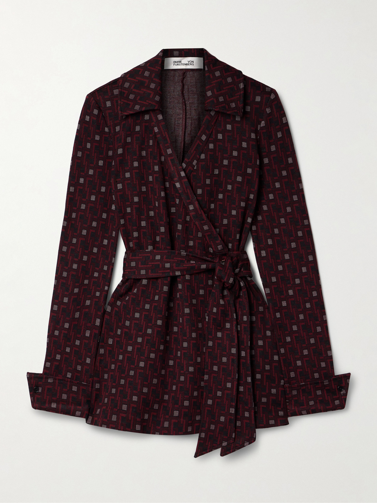 Diane von Furstenberg - Sheree Jacquard-woven Wrap Top - Purple