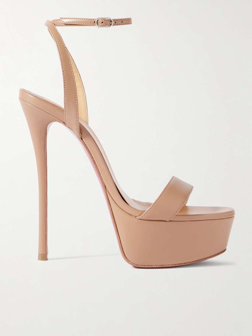 Christian Louboutin Loubi Queen Alta 150 Leather Platform Pumps