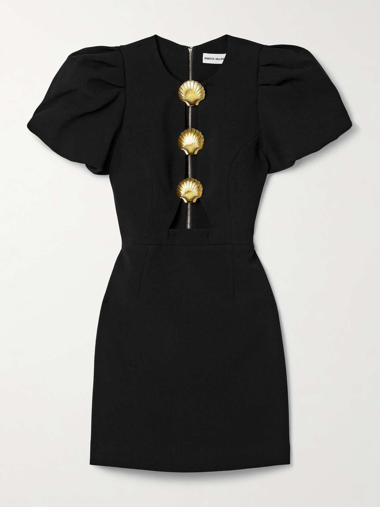 Rebecca Vallance - Sirene Embellished Cutout Cady Mini Dress - Black