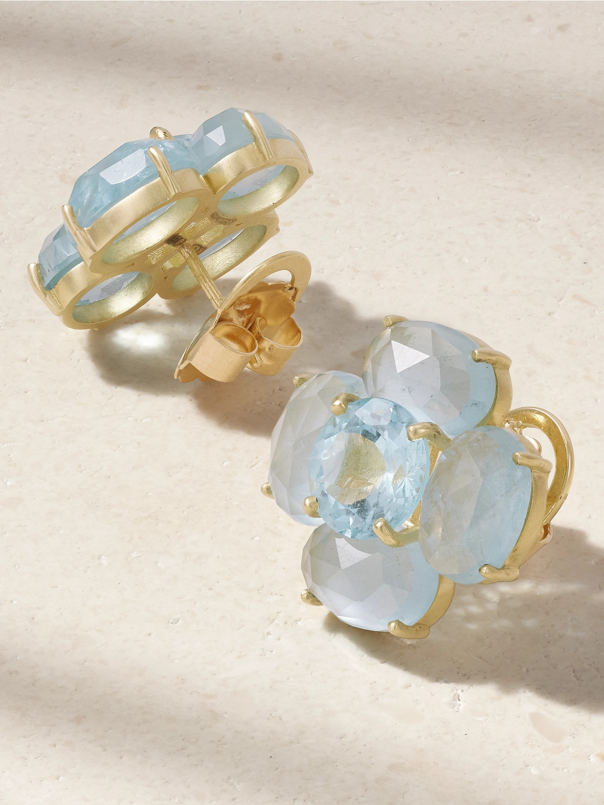 Irene Neuwirth Classic 18-karat Gold Aquamarine Earrings In Gold