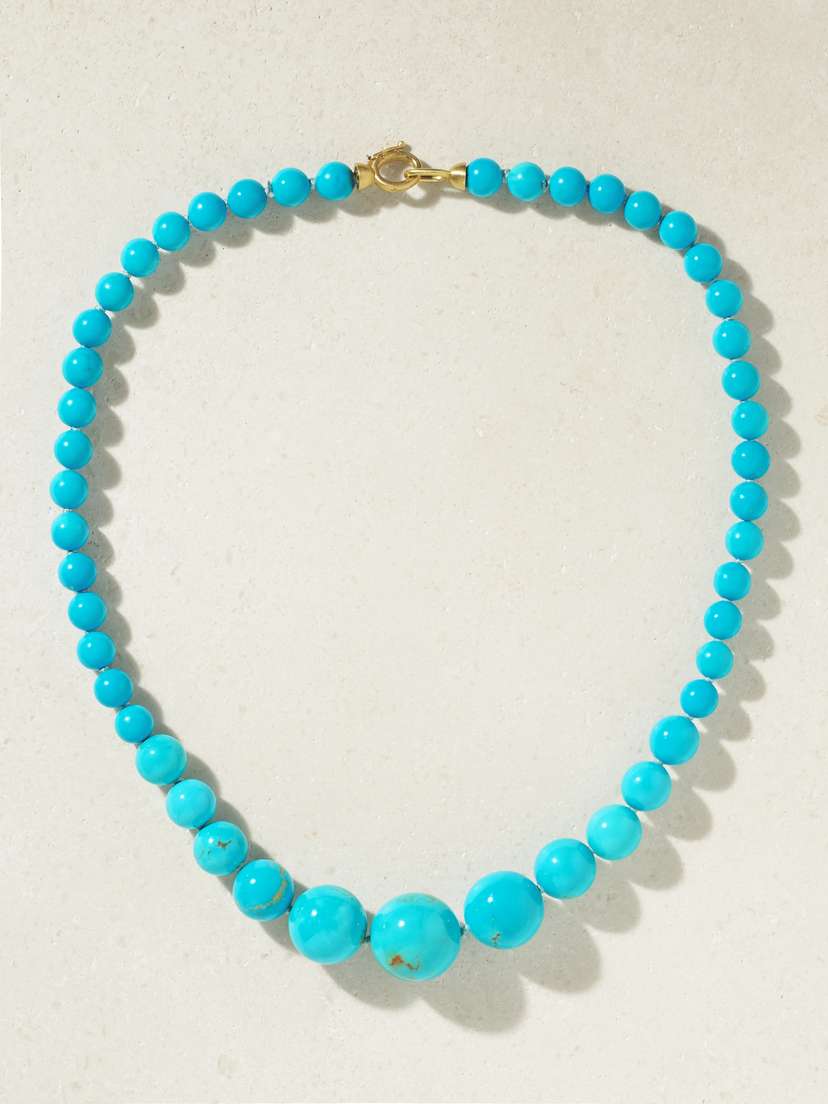 Irene Neuwirth 18-karat Gold Turquoise Necklace