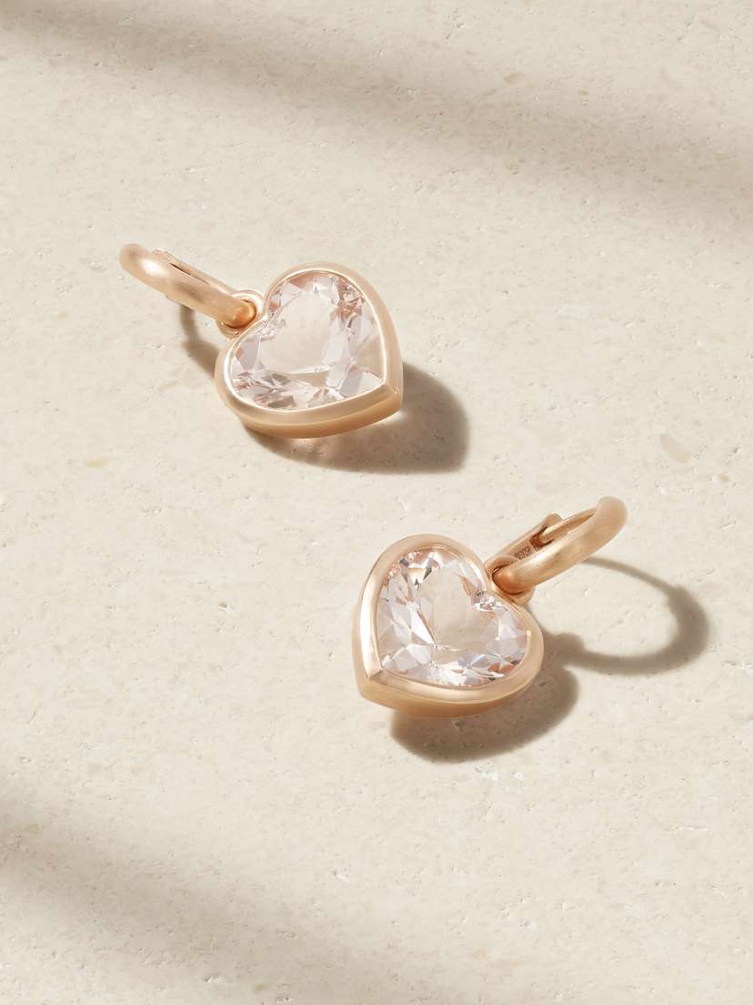 Irene Neuwirth Huggie 18-karat Rose Gold Morganite Earrings
