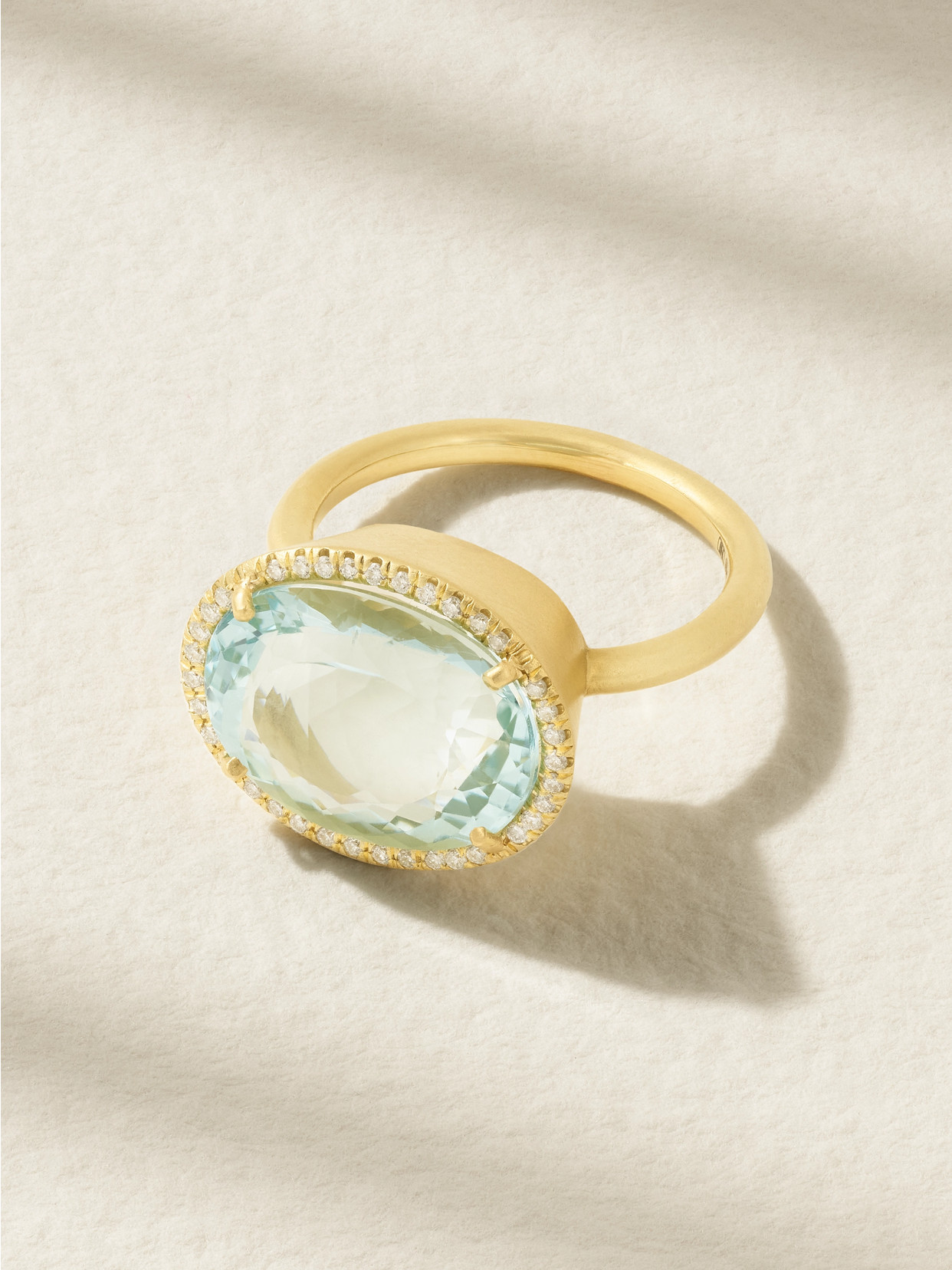 Irene Neuwirth Gemmy Gem 18-karat Gold, Aquamarine And Diamond Ring
