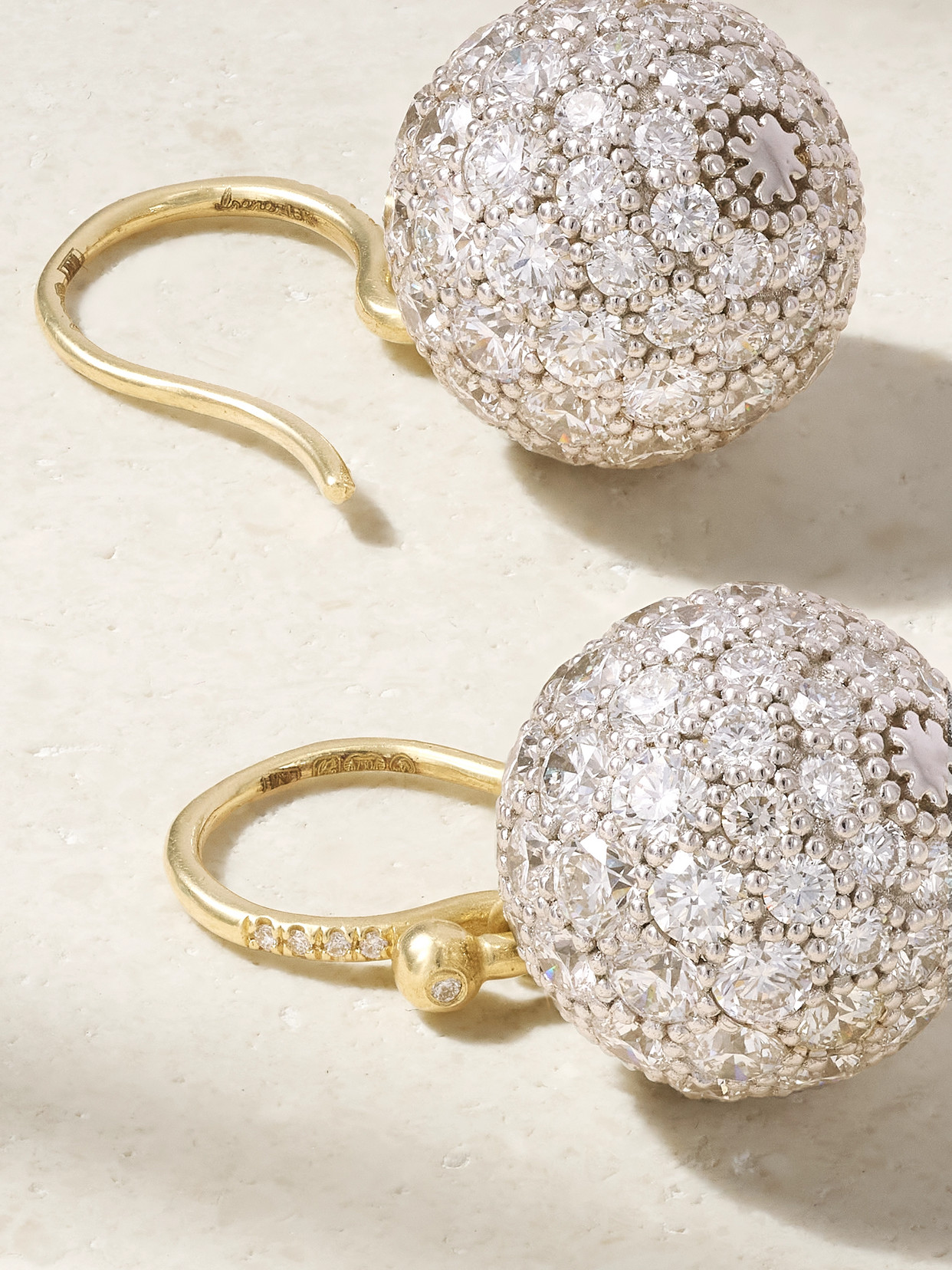 Irene Neuwirth Gumball 18-karat Yellow And White Gold Diamond Earrings In Gold