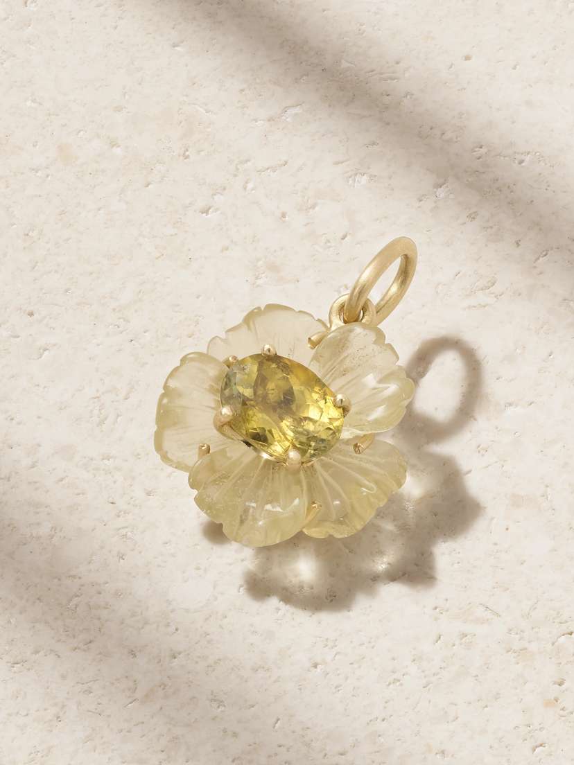 Irene Neuwirth Tropical Flower 18-karat , Beryl And Tourmaline Pendant - One size