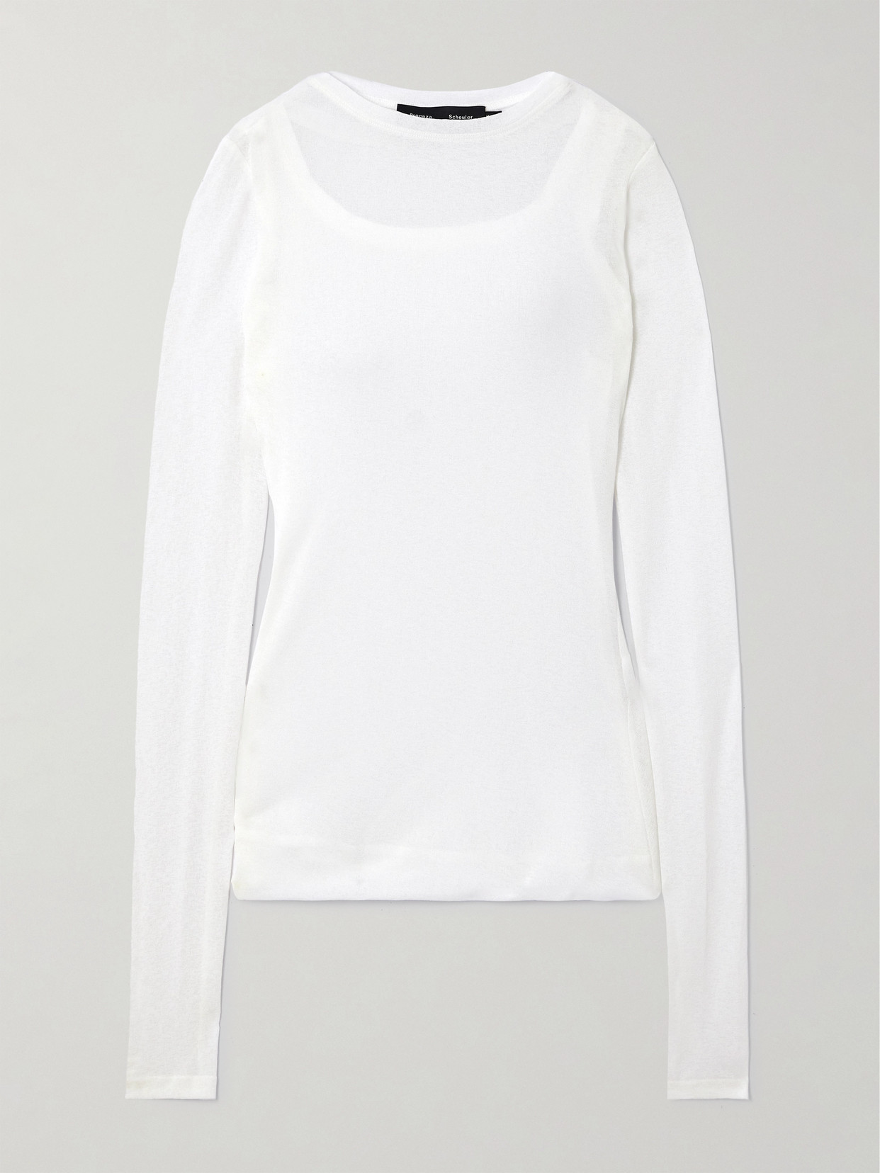 Proenza Schouler Roger Layered Gauze Top In White