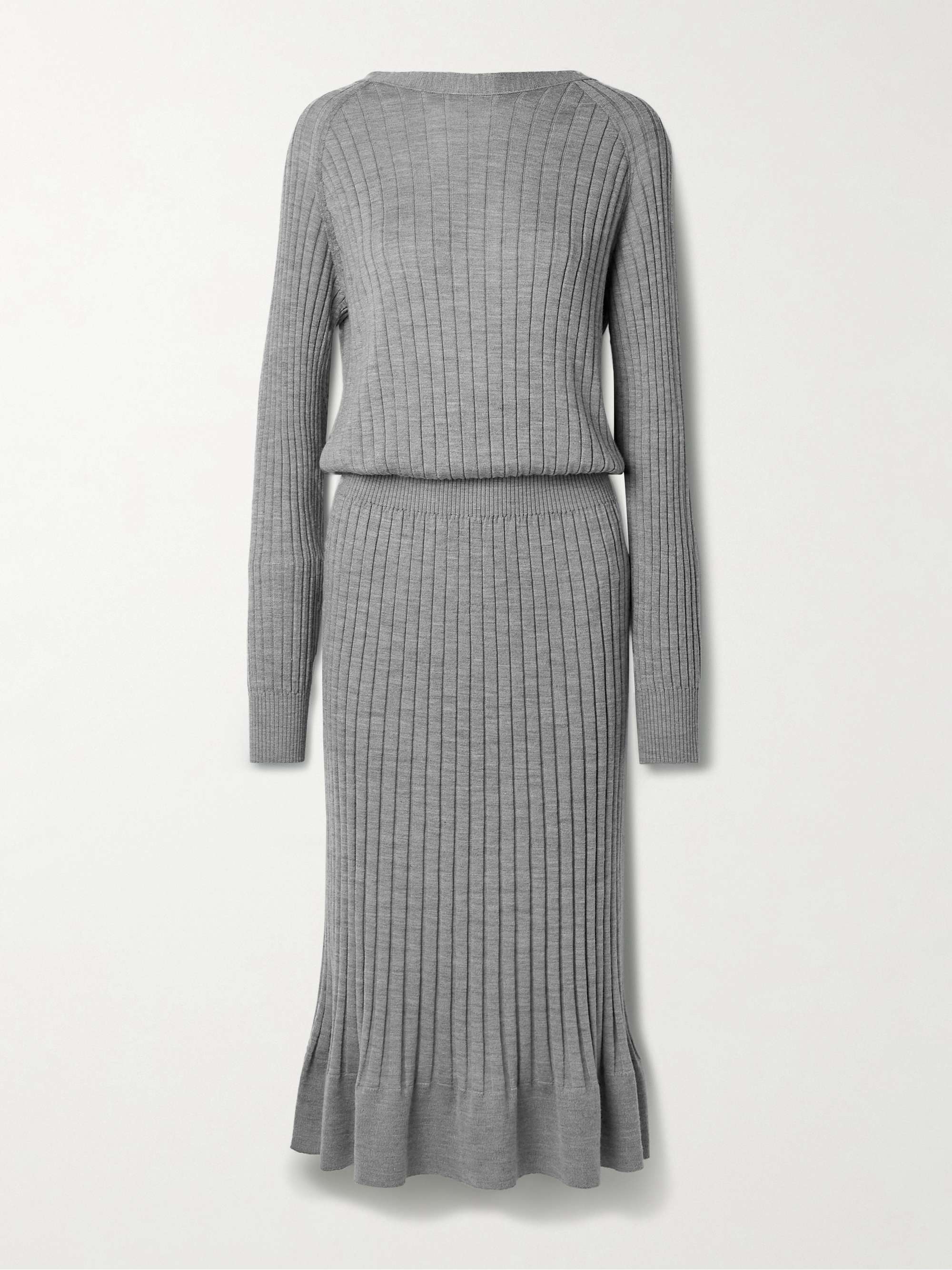 PROENZA SCHOULER Eden reversible ribbed wool and silk-blend midi  