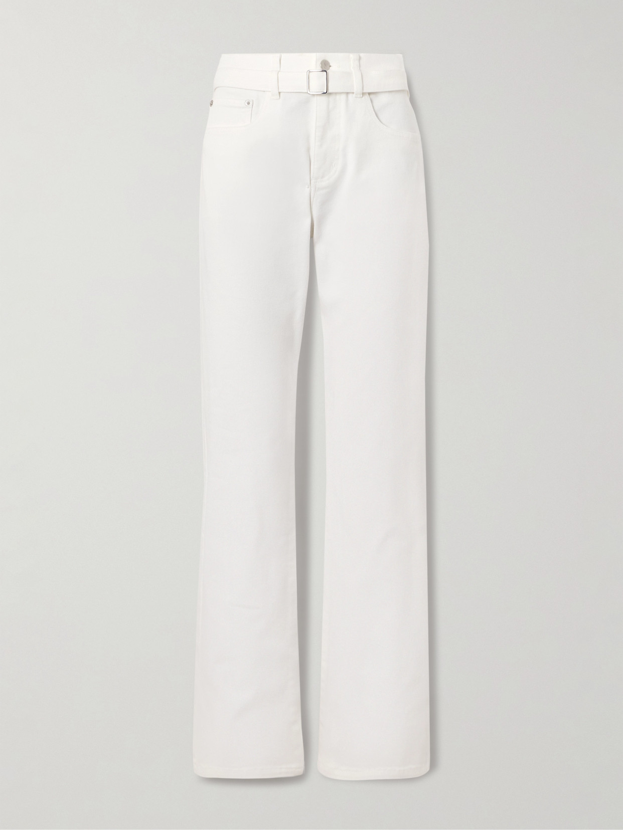 Proenza Schouler - Ellsworth Belted Low-rise Straight-leg Jeans - White