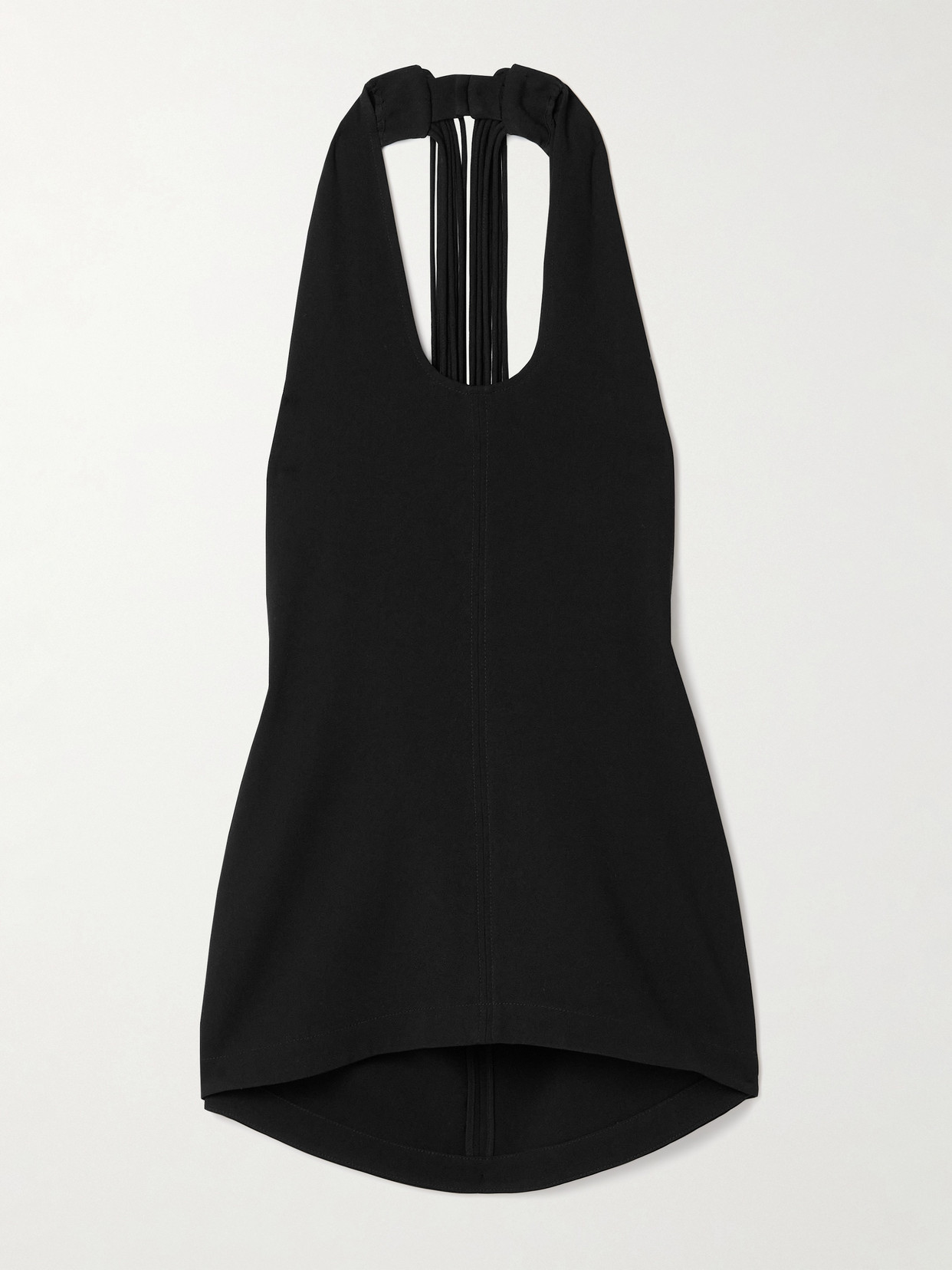 Proenza Schouler - Miller Fringed Crepe Halterneck Tank - Black