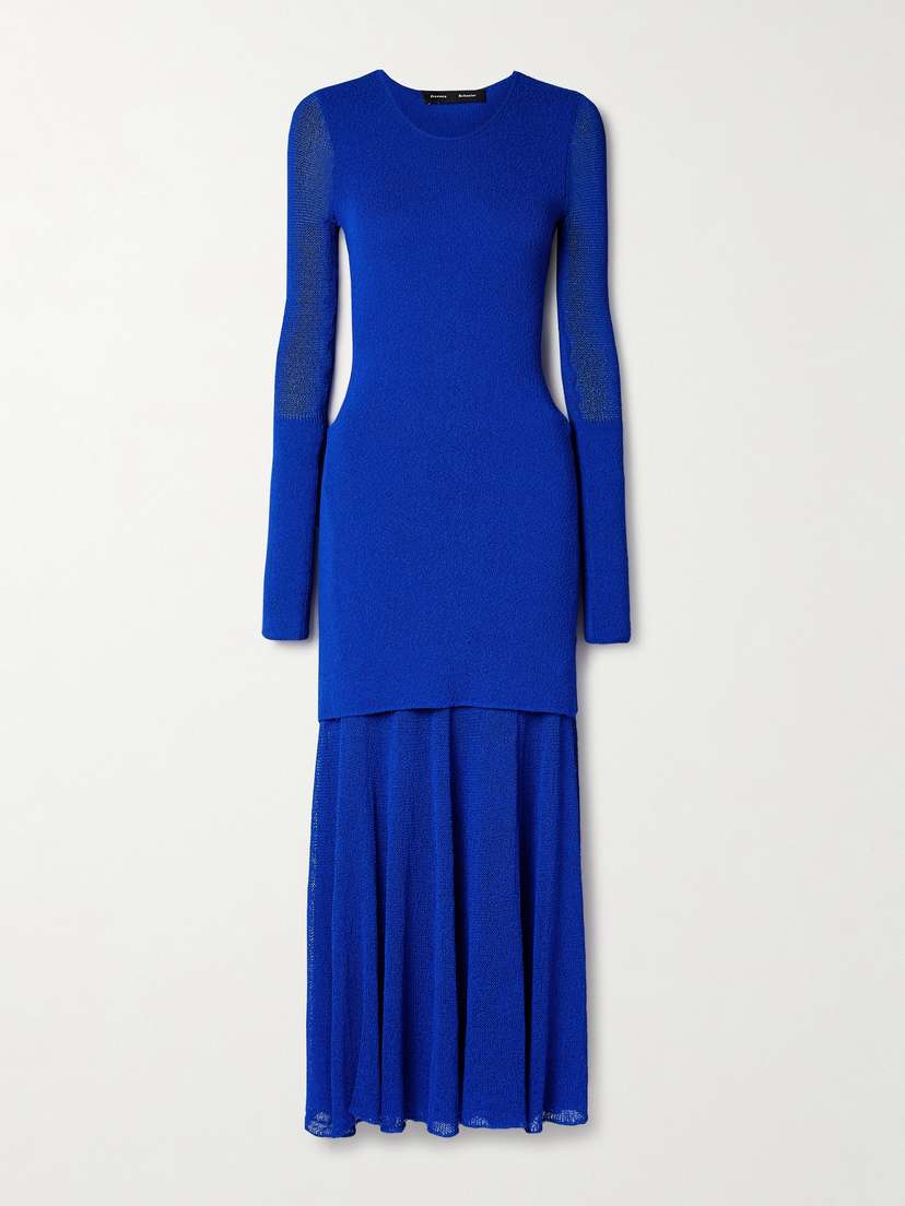 Proenza Schouler Anita Layered Knitted Maxi Dress