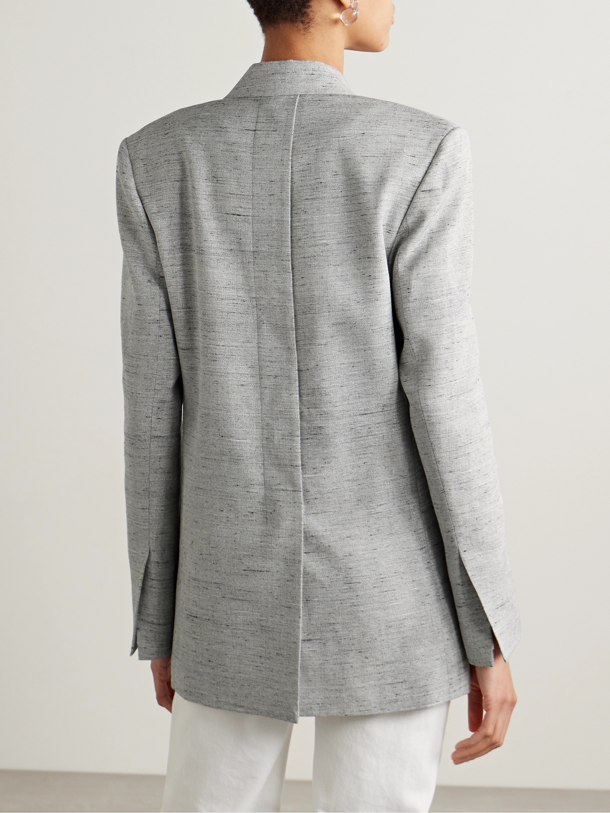 Proenza Schouler Hadley double-breasted mélange woven blazer