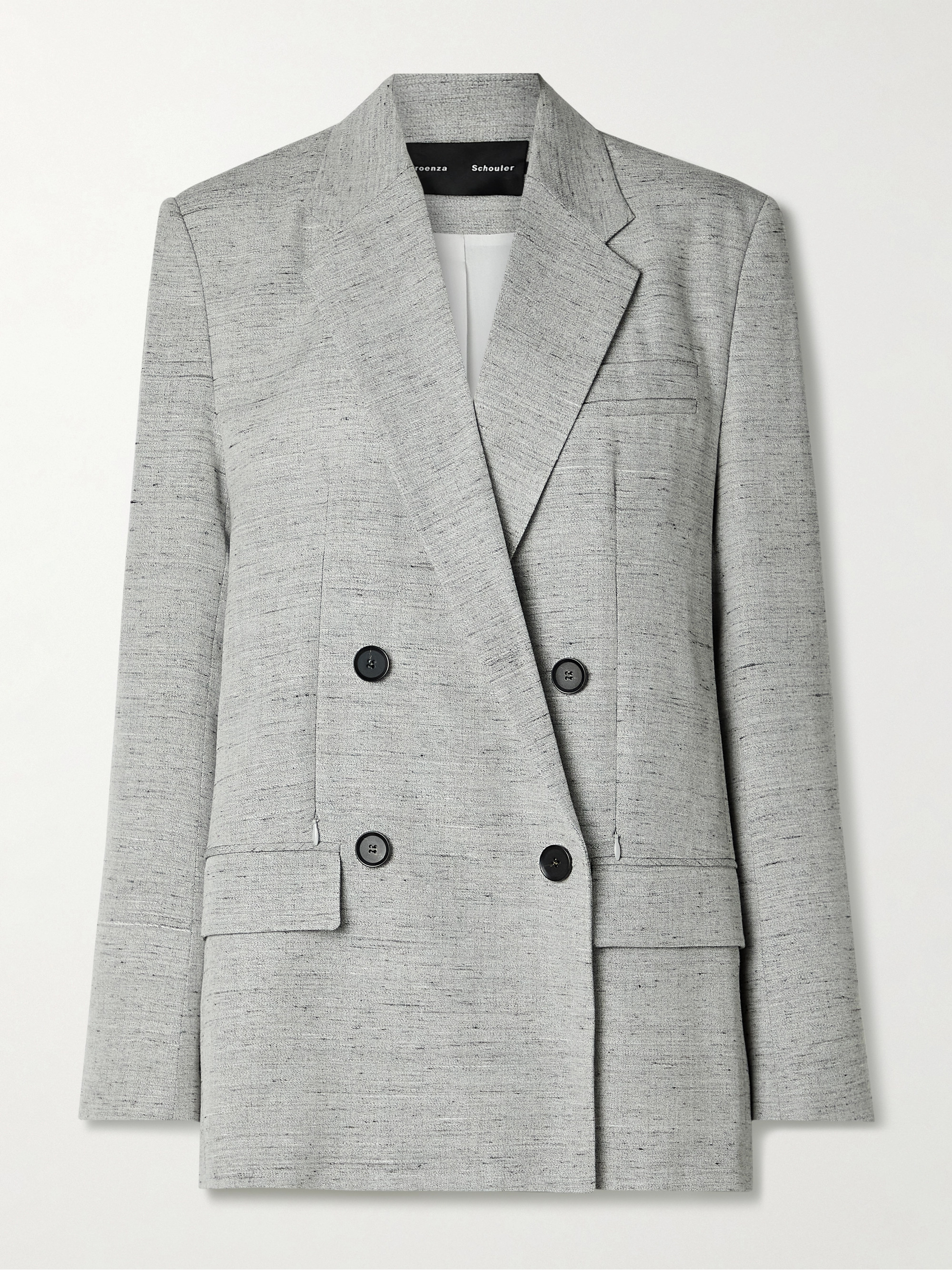Proenza Schouler Hadley double-breasted mélange woven blazer