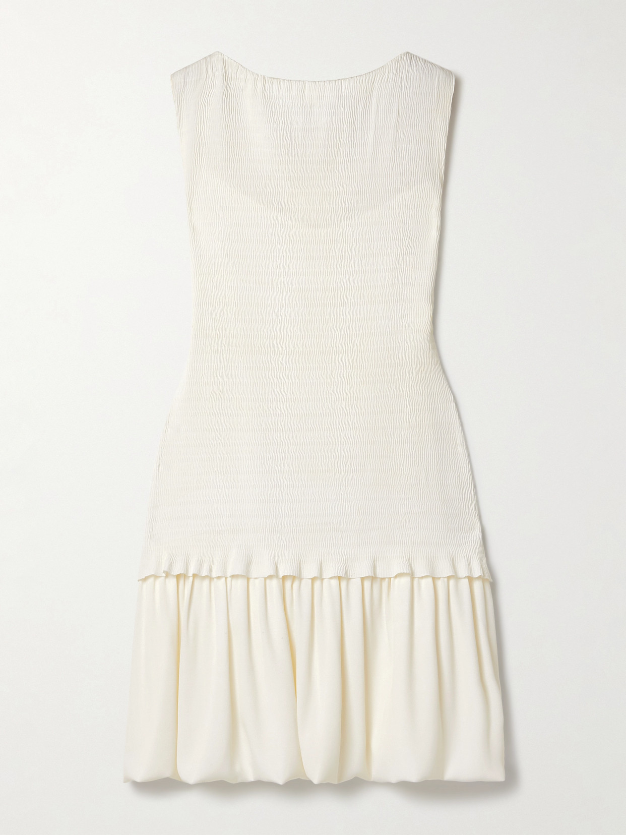 Proenza Schouler White Label Martine Convertible Plissé-crepe Mini Dress In White