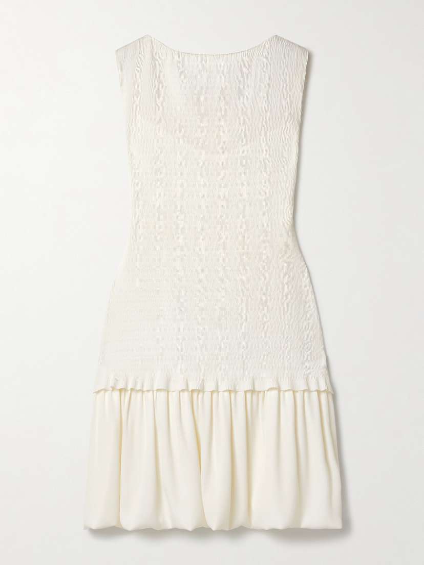 Proenza Schouler White Label Martine Convertible Plissé-crepe Mini Dress