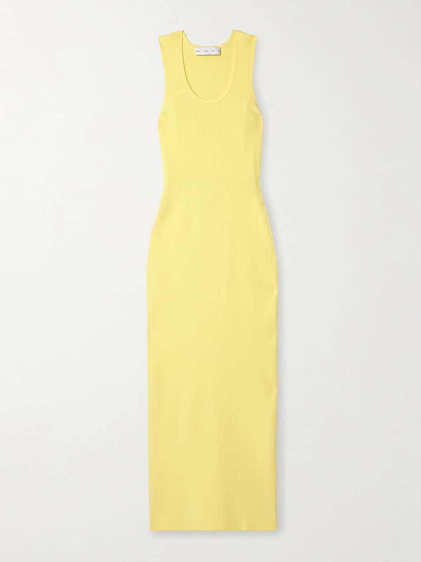 Proenza Schouler White Label Cole Cutout Ribbed-knit Midi Dress