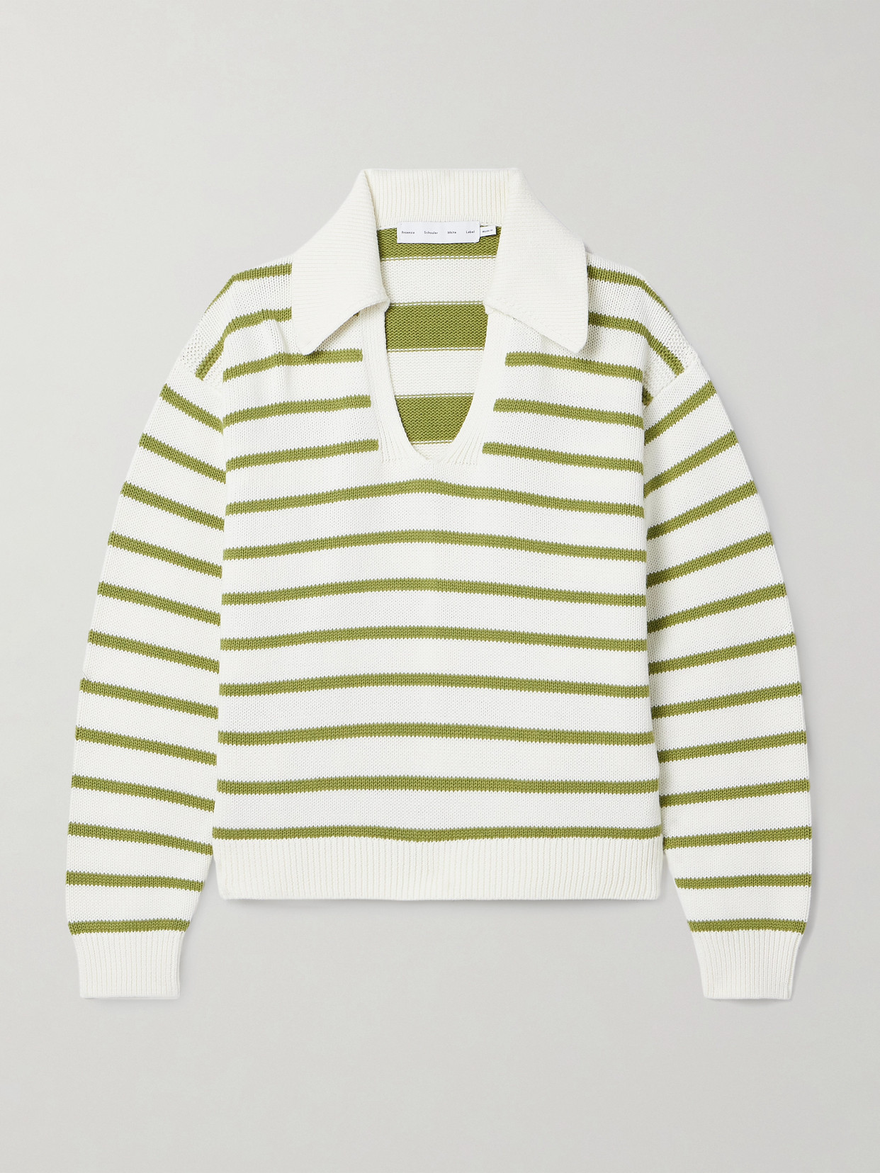 Proenza Schouler White Label - Murphy Striped Cotton And Cashmere-blend Sweater - small