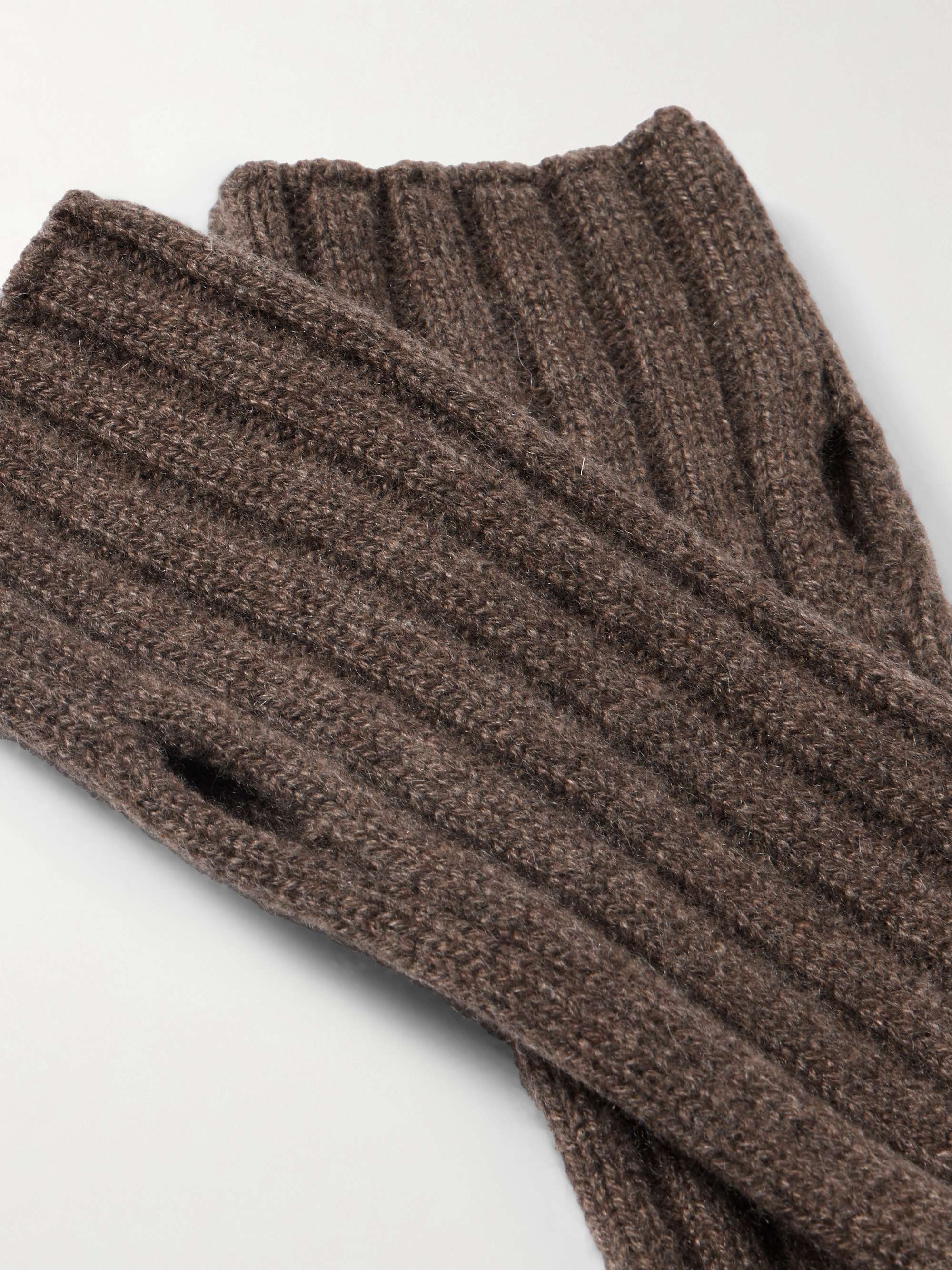 ARCH4 Ribbed cashmere wrist warmers