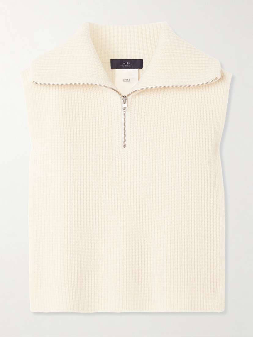 Arch4 Jetta Ribbed Cashmere Half-zip Snood