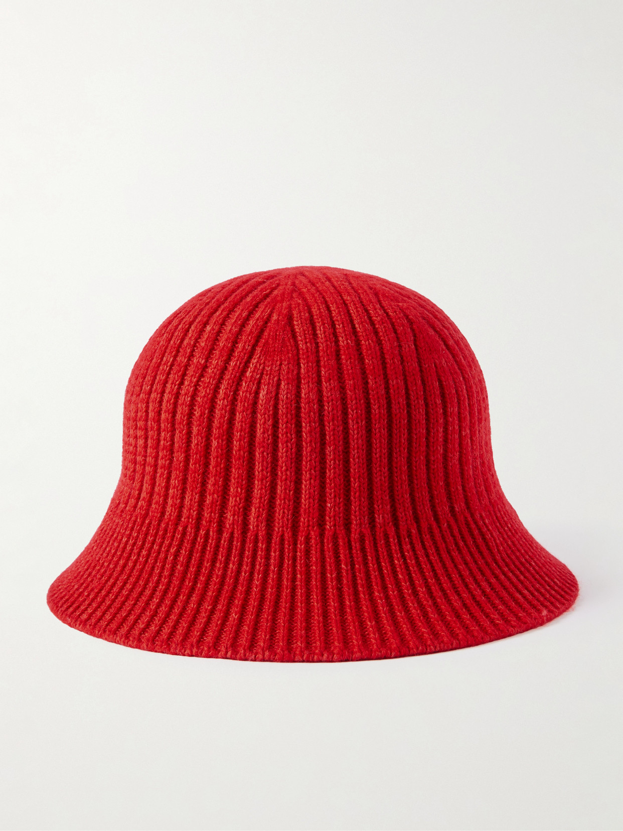 Arch4 Xander Ribbed Cashmere Bucket Hat In Red