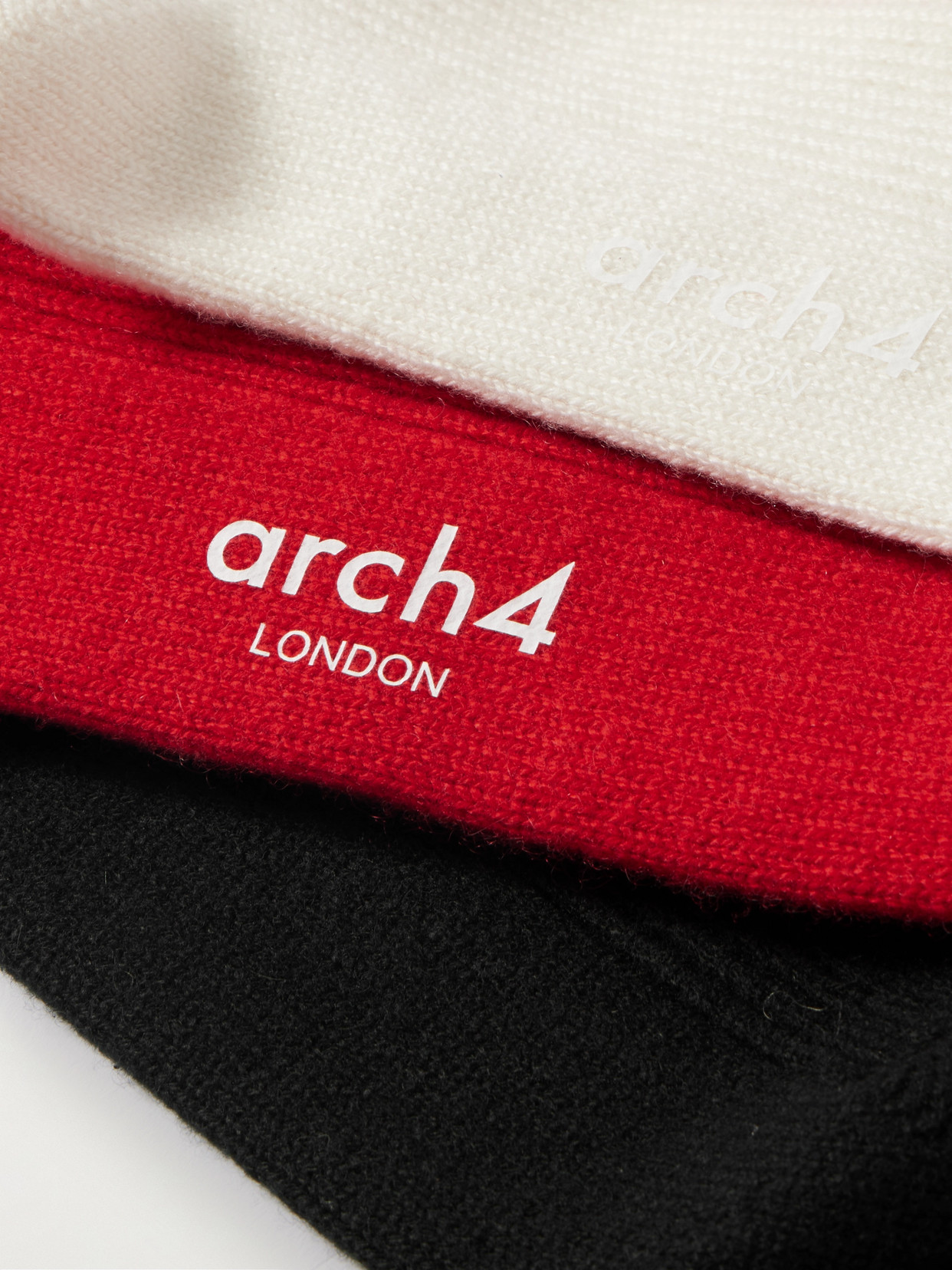 Arch4 Lucia Set Of Three Ribbed Cashmere Socks In Multi
