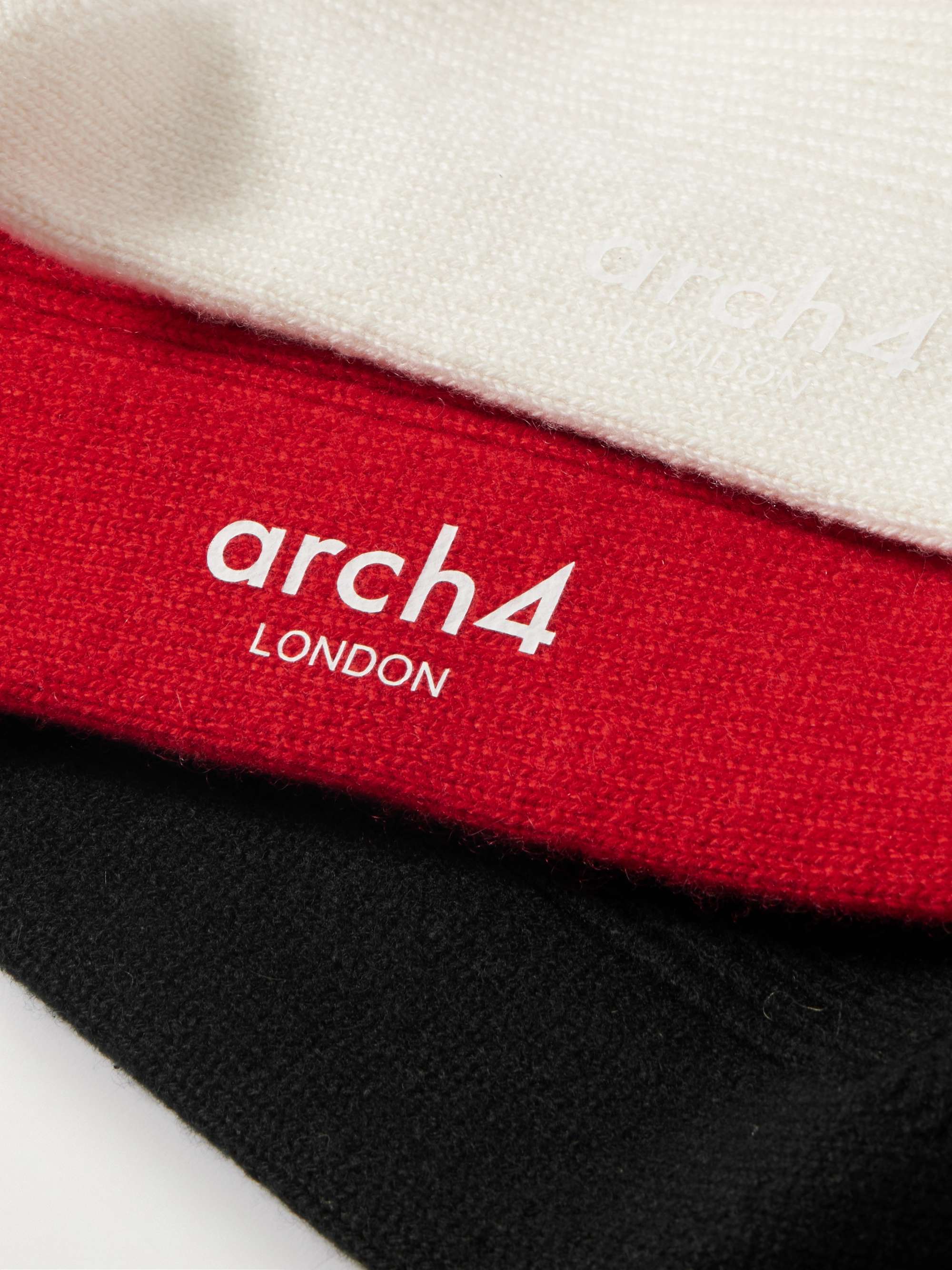ARCH4 Lucia set of three ribbed baby goat cashmere socks