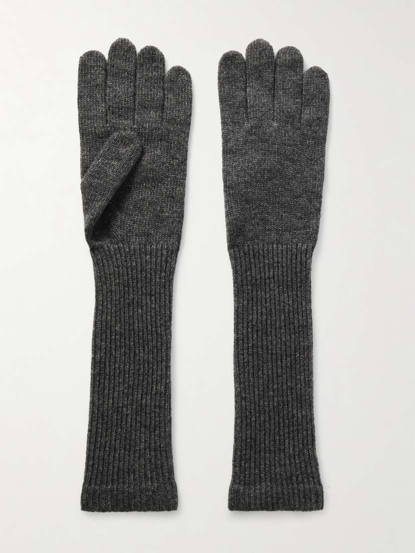 Arch4 Whitewood Ribbed Cashmere Gloves