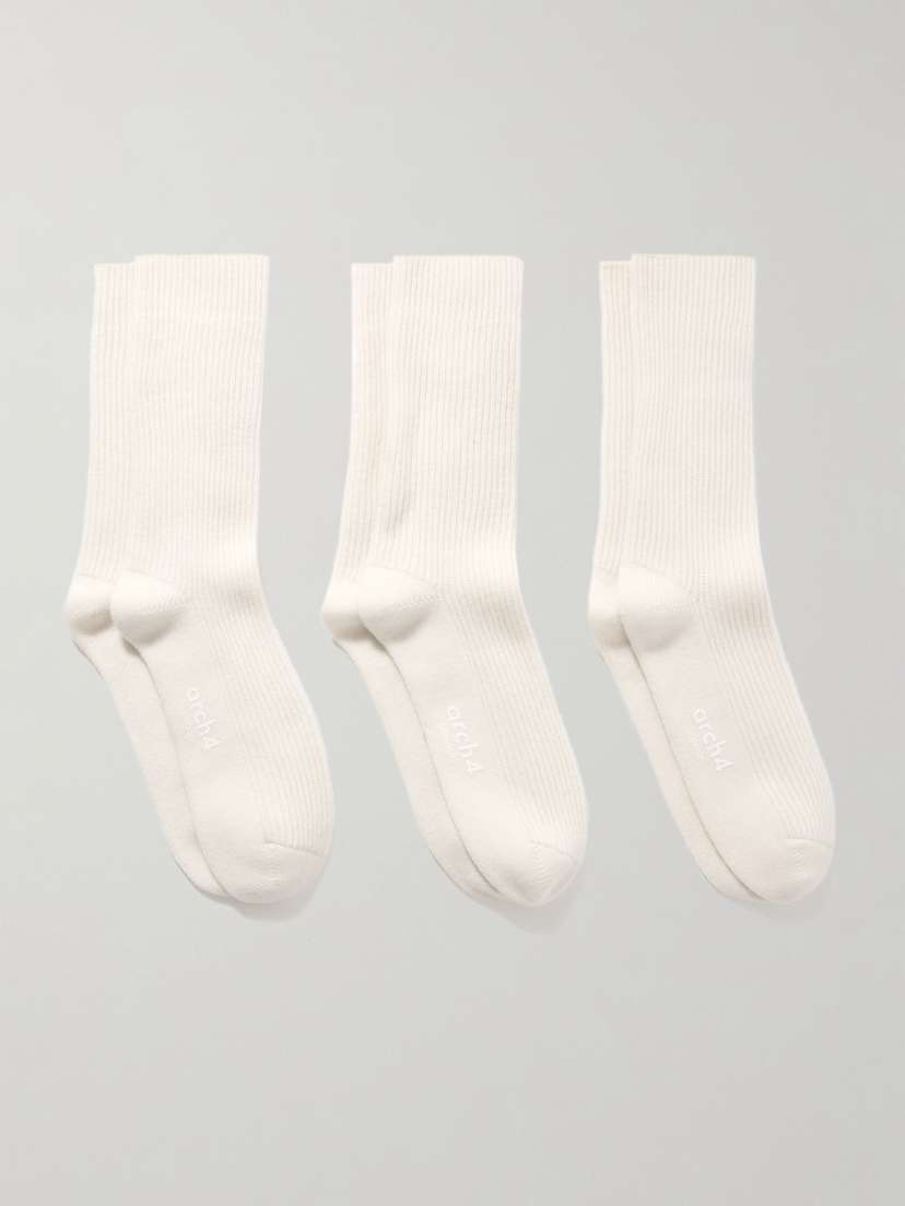 Arch4 Lucia Set Of Three Ribbed Cashmere Socks