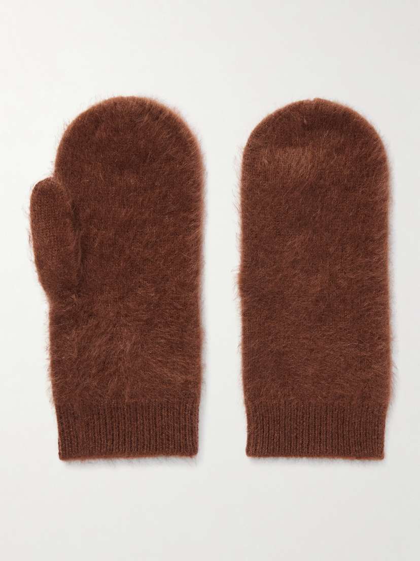 Lisa Yang Brushed-cashmere Mittens