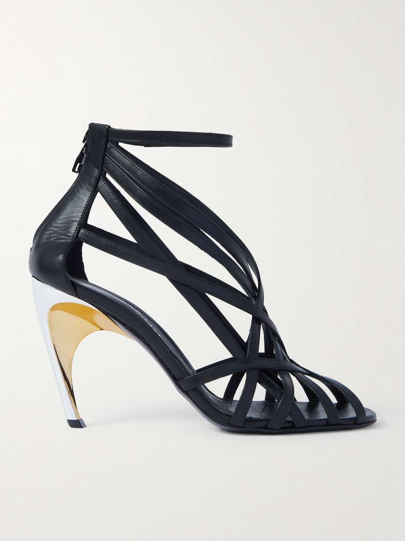 McQueen Armadillo Leather Sandals