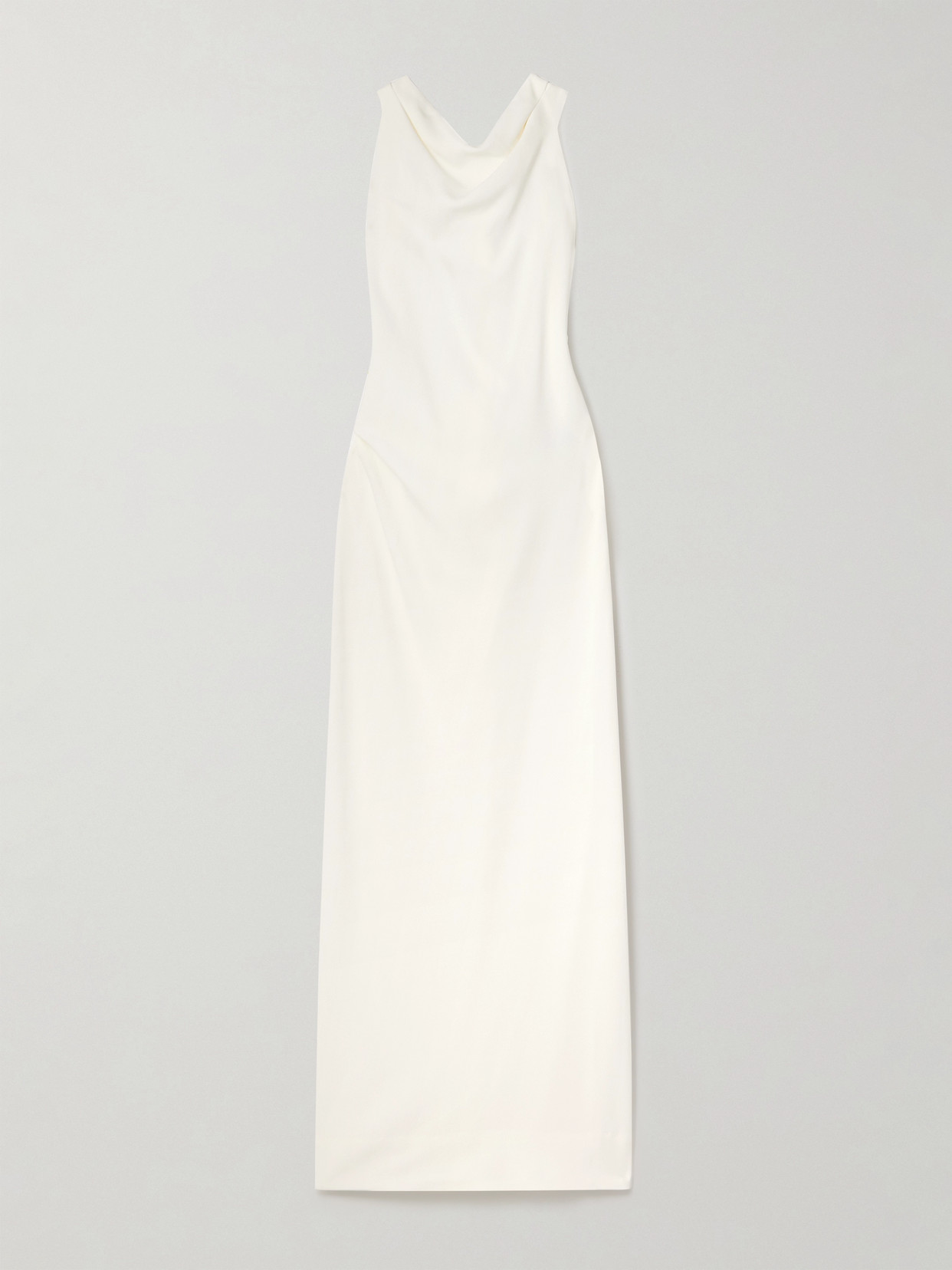 Proenza Schouler Selena Twisted Open-back Crepe Gown In White