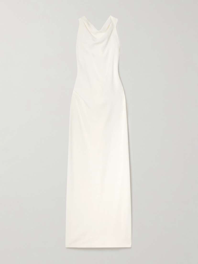 Proenza Schouler Selena Twisted Open-back Crepe Gown