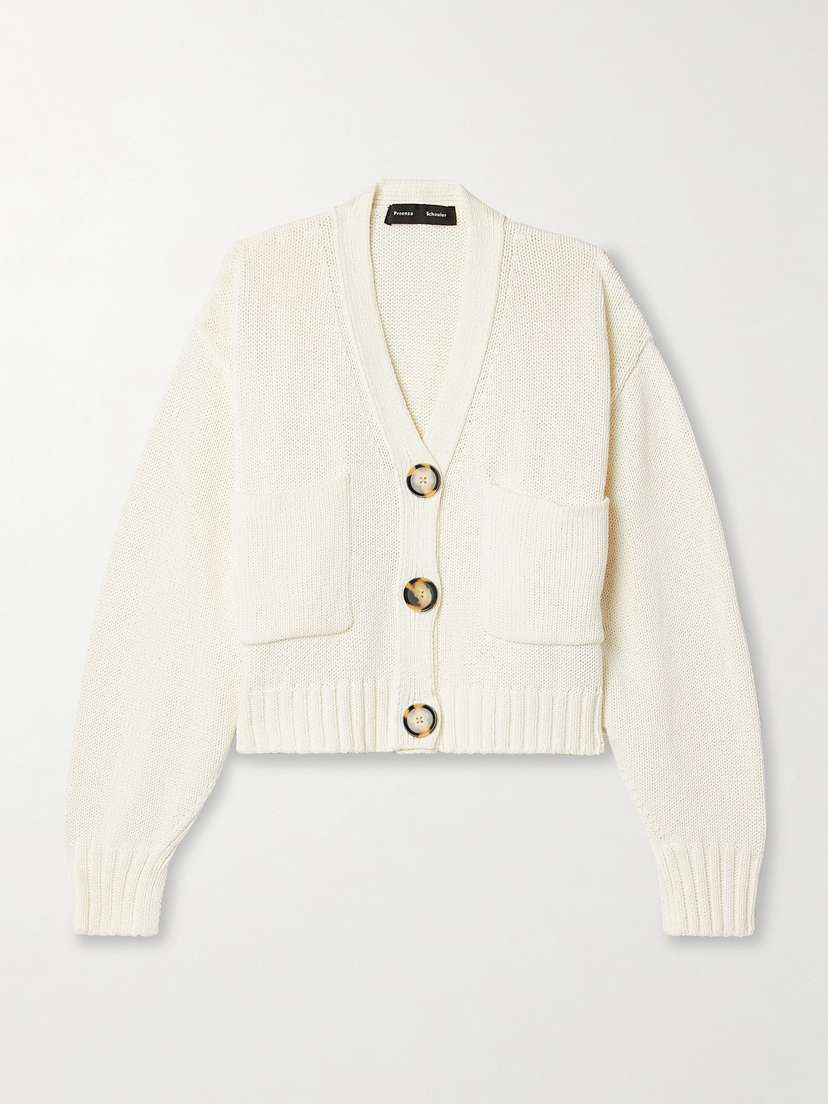 Proenza Schouler Sofia Cropped Cotton-blend Cardigan