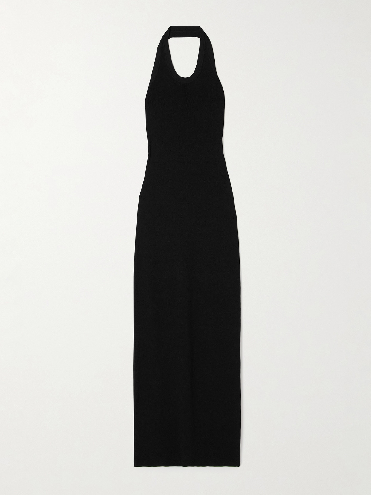 Proenza Schouler Meryl Jersey Halterneck Maxi Dress In Black